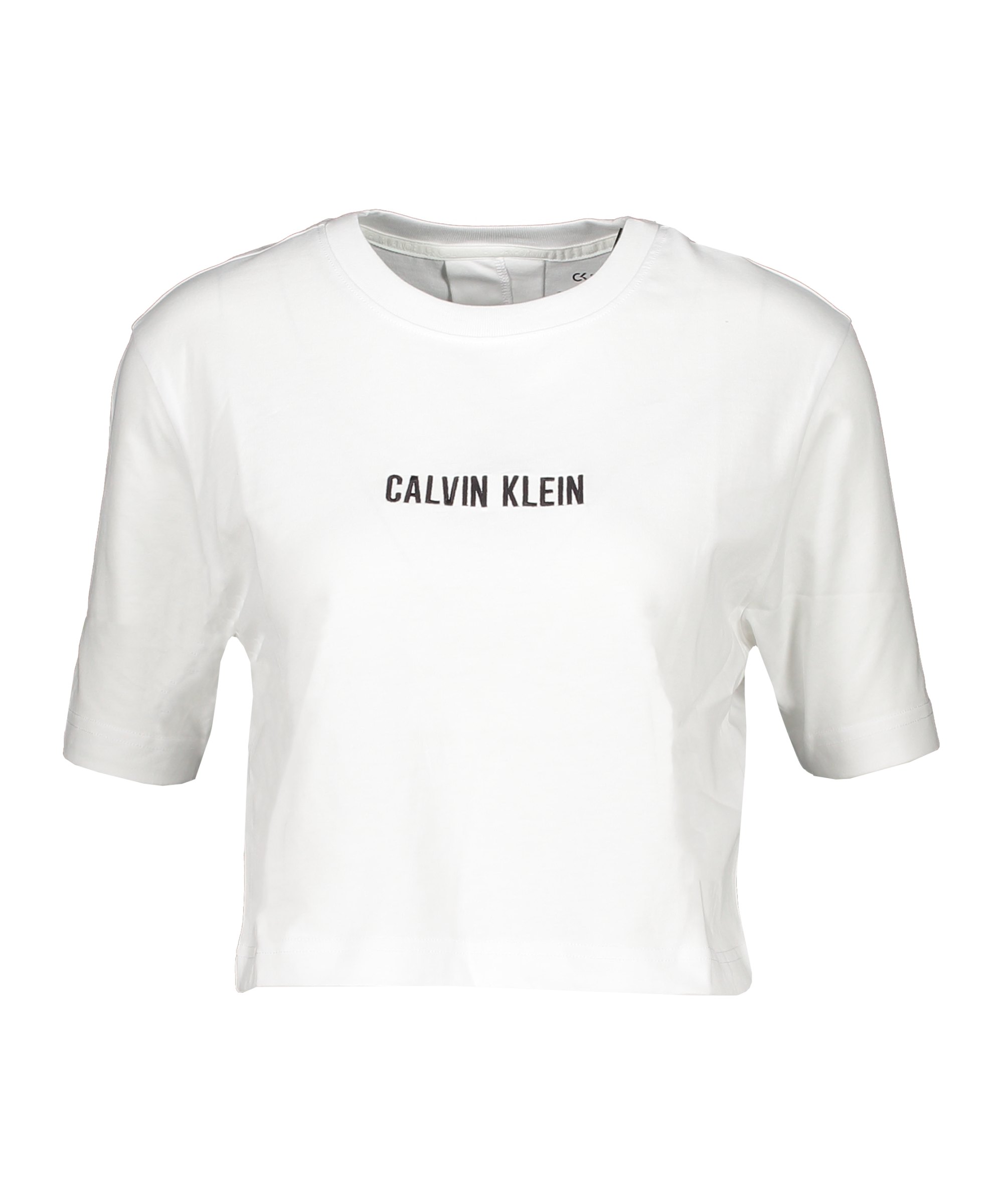 Calvin Klein Open Back Cropped T-Shirt Damen F541 - weiss