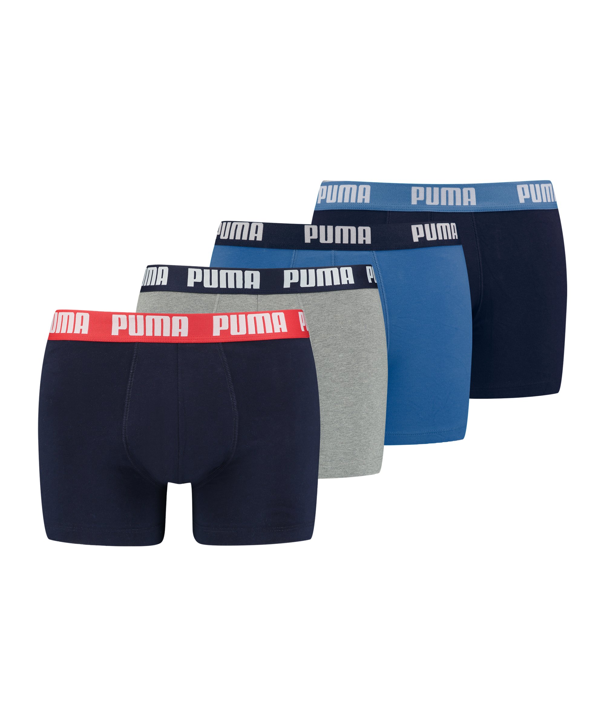 PUMA Basic Boxer 4er Pack Blau F001 - blau