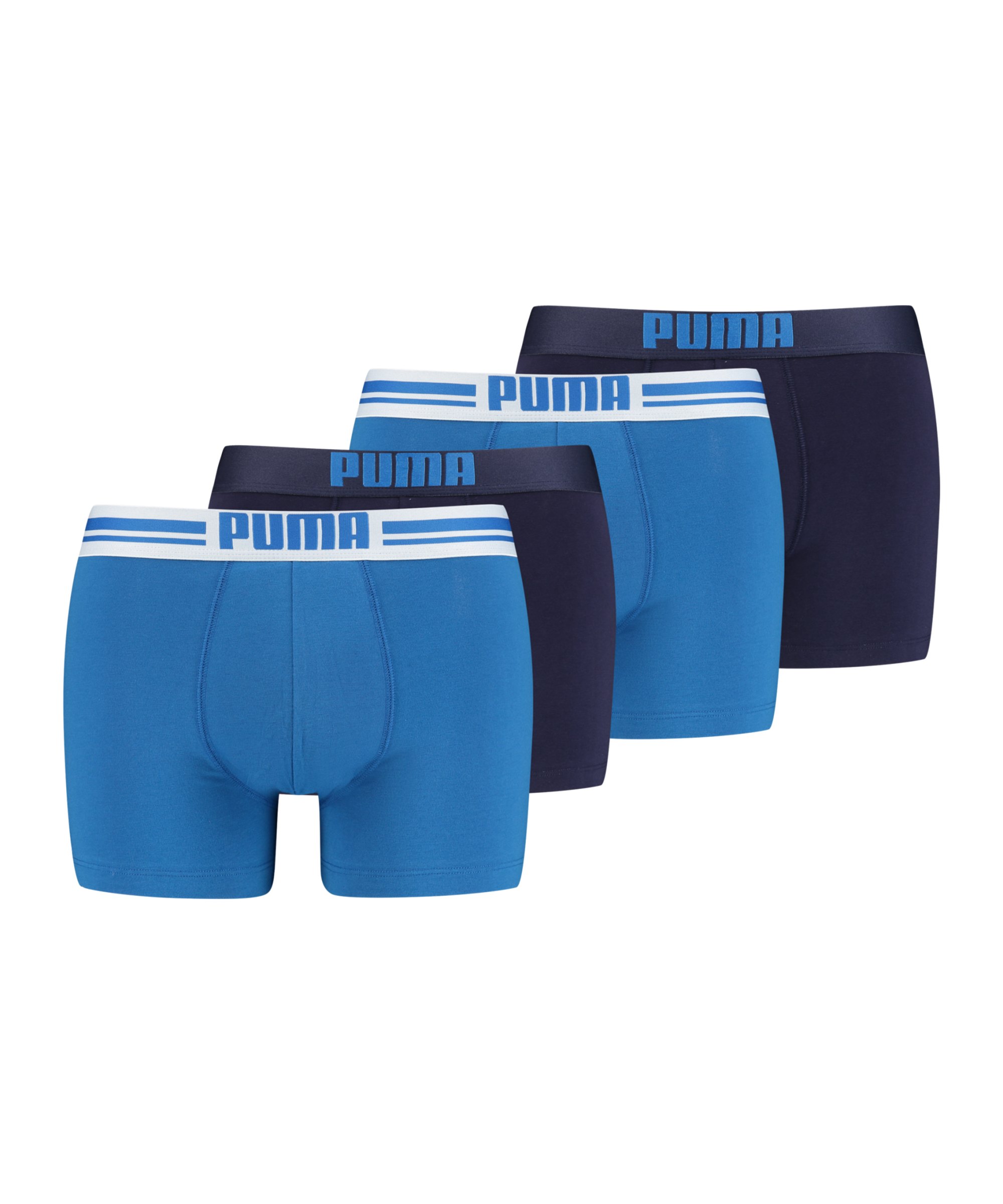 PUMA Placed Logo Boxer 4er Pack Blau F003 - blau