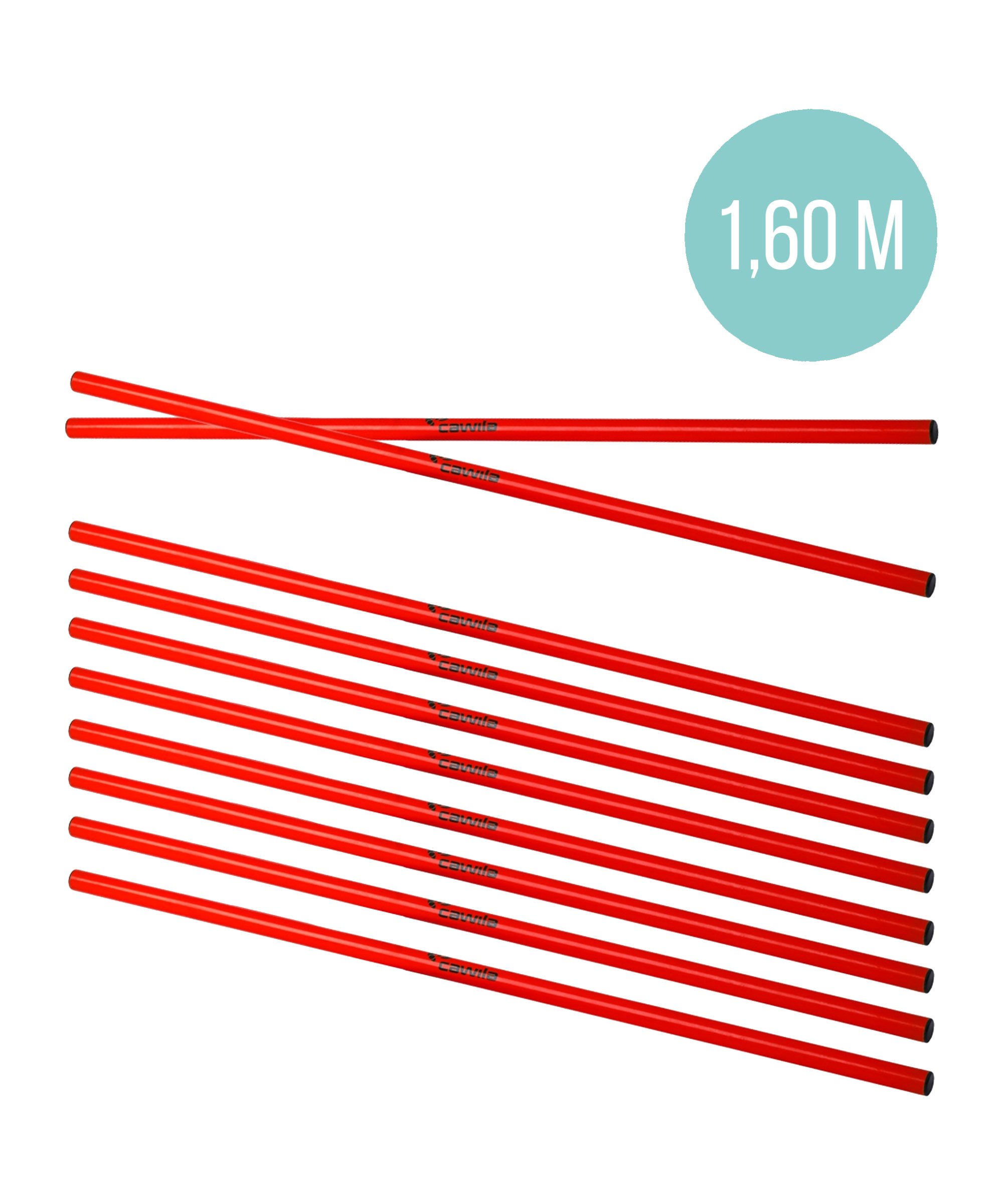 Cawila Trainingsstange L | 1,60m | Ø 25mm | Rot - rot