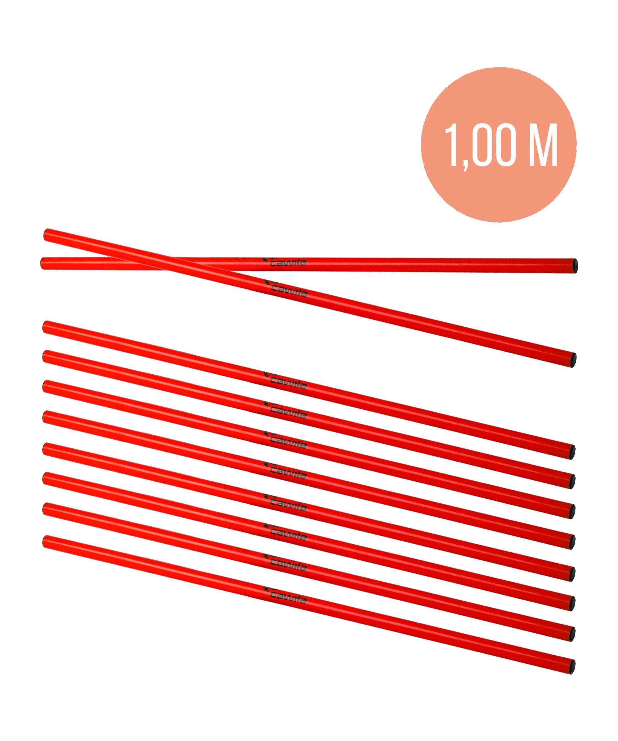 Cawila Trainingsstange M | 1,00m | Ø 25mm | Rot - rot
