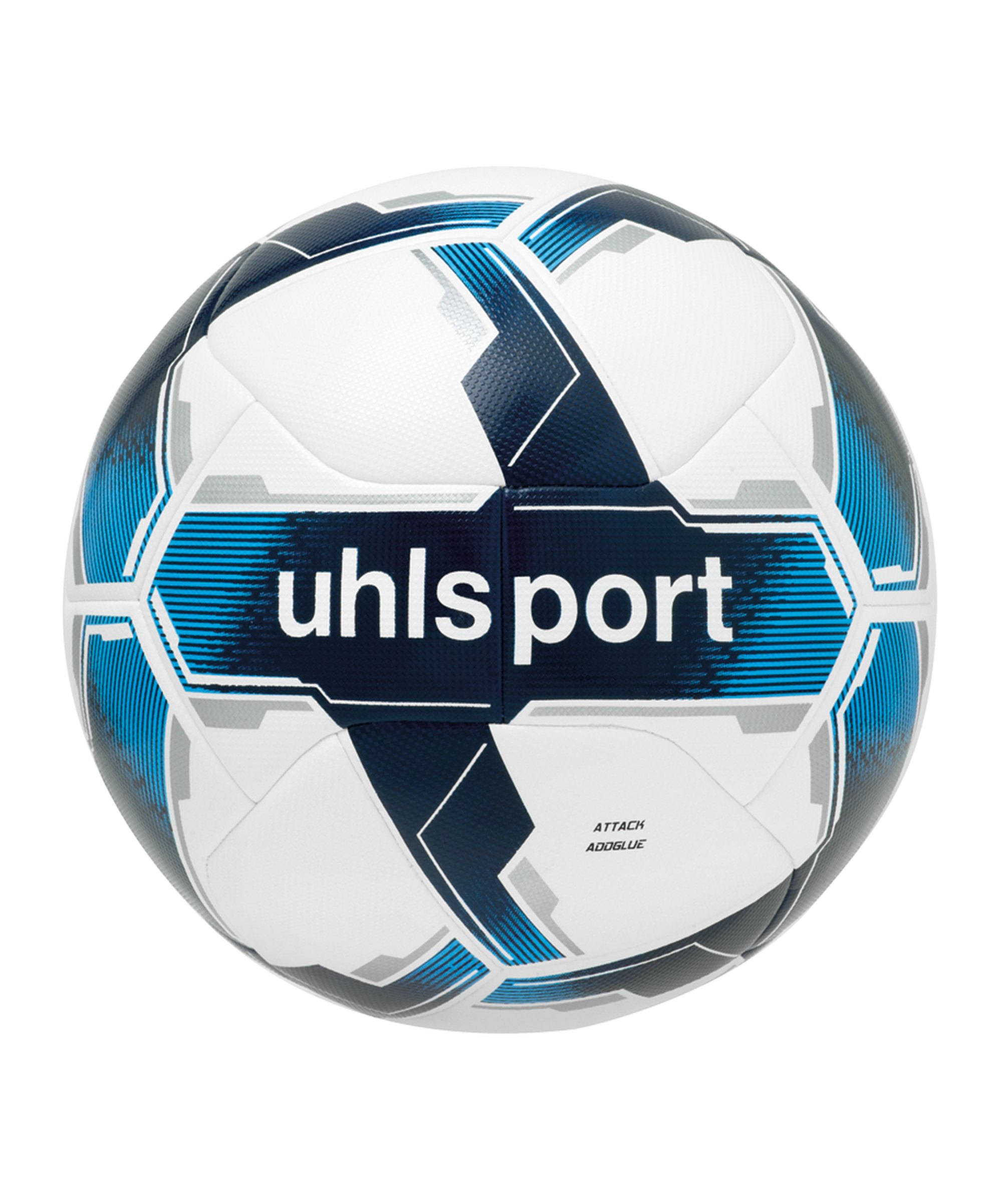 Uhlsport Attack Addglue Trainingsball Weiss Blau F02 - weiss