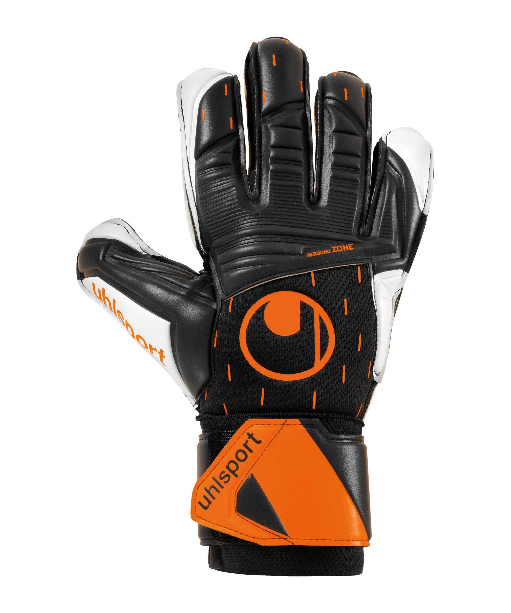 Uhlsport Supersoft Speed Contact TW-Handschuhe Schwarz Weiss Orange F01 - schwarz