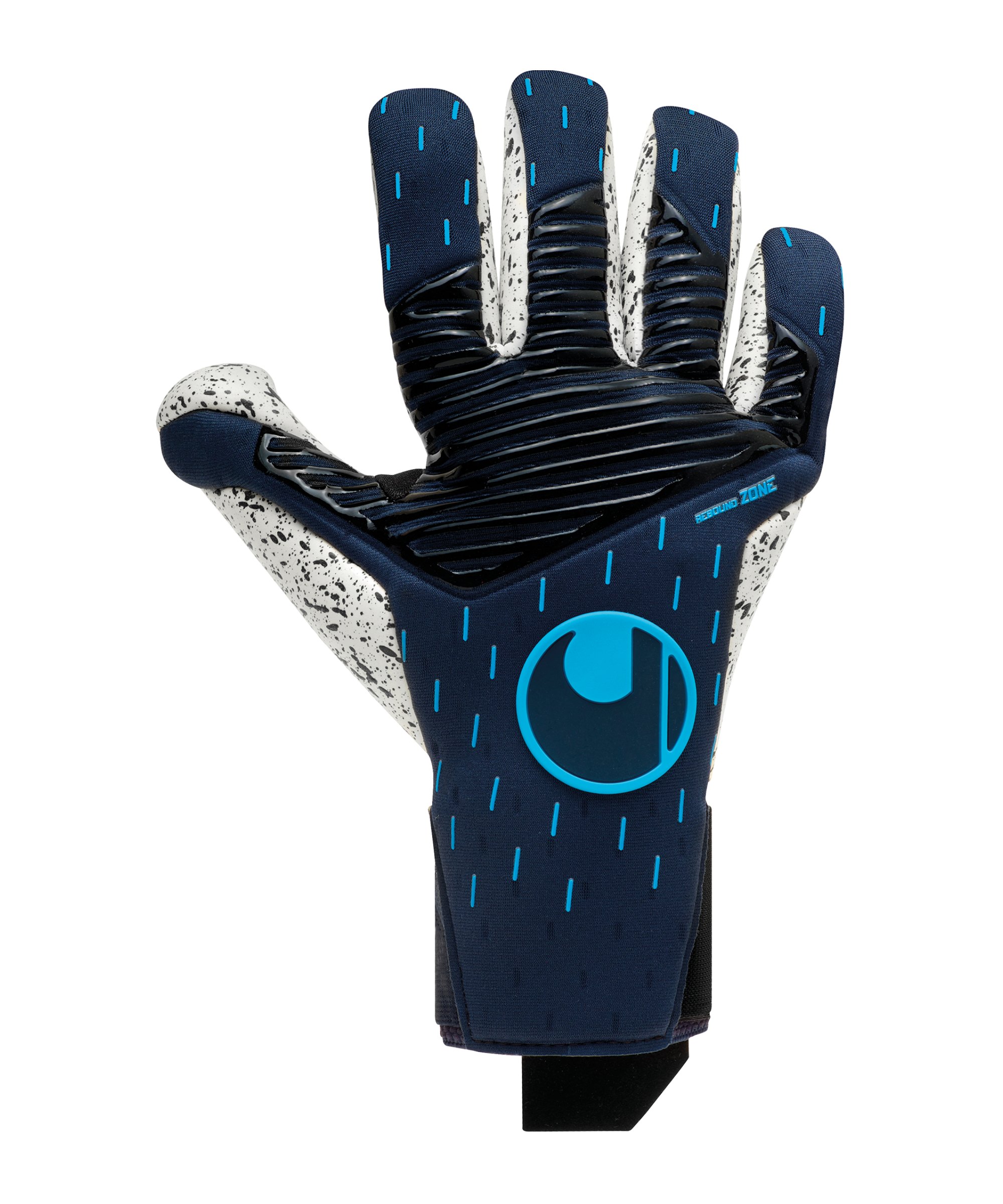 Uhlsport Speed Contact Supergrip+ Finger Surround TW-Handschuhe Blau Schwarz F01 - blau