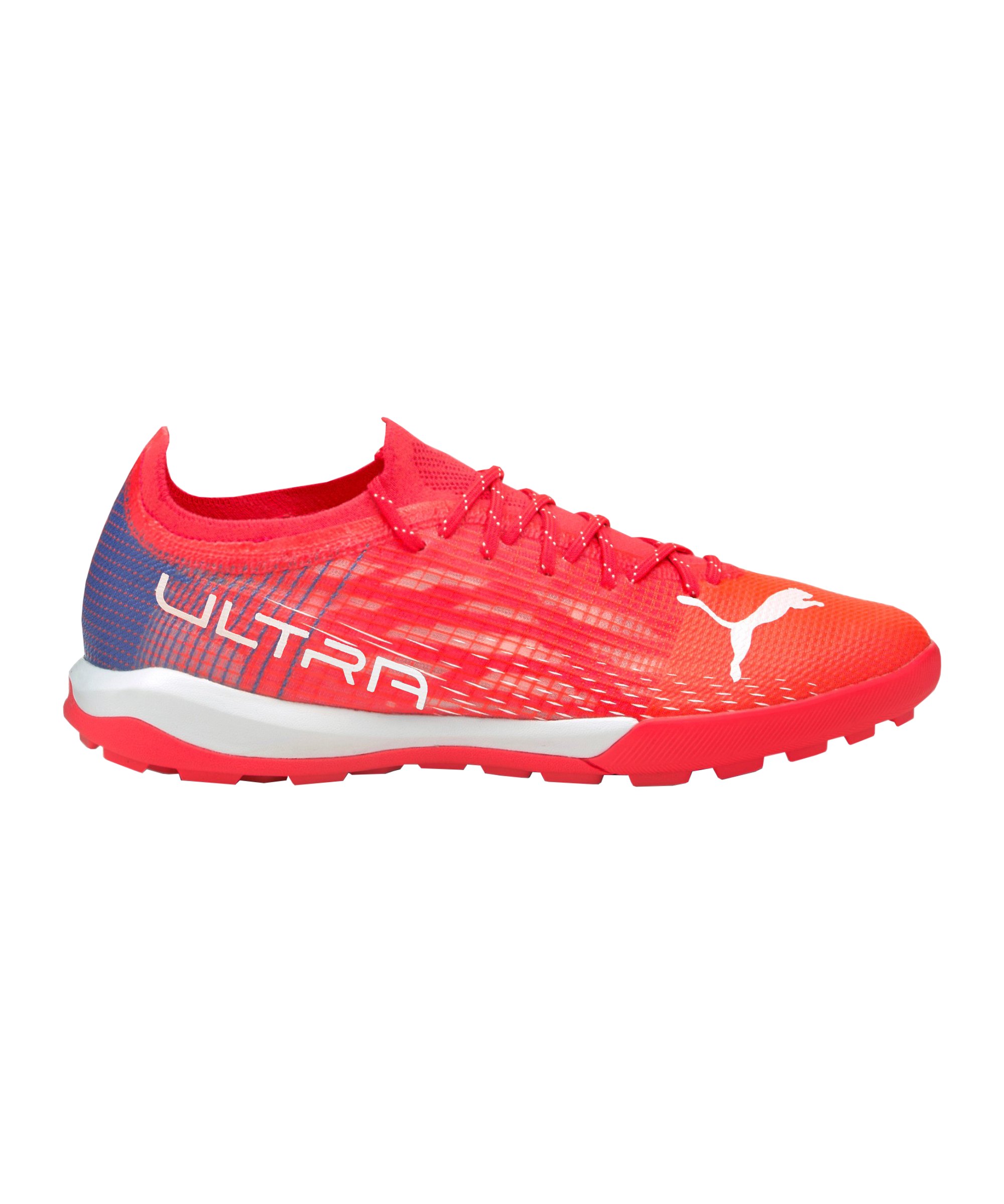 PUMA ULTRA 1.3 Faster Football Pro Cage Rot Türkis Weiss F01 - rot