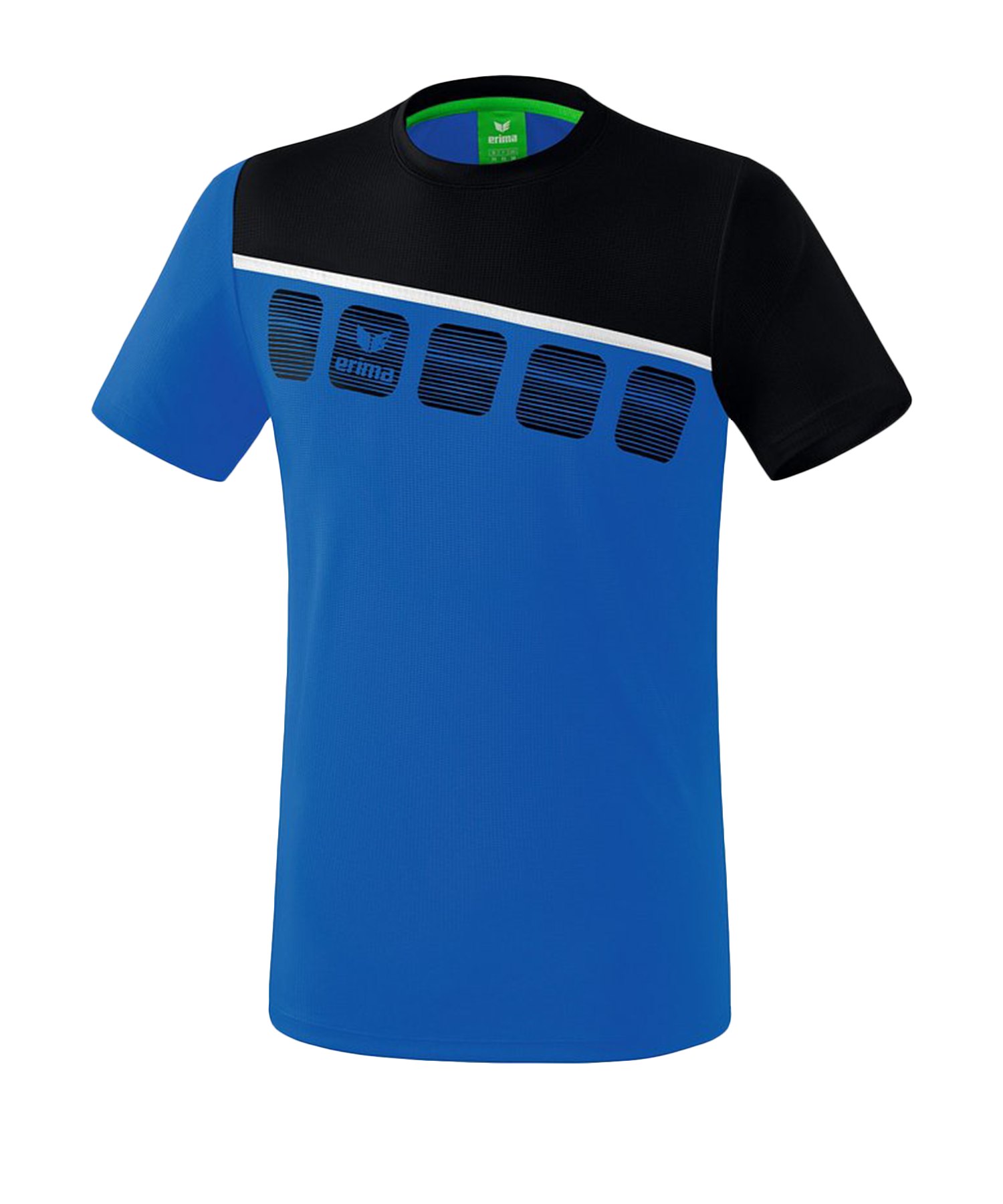 Erima 5-C T-Shirt Blau Schwarz - Blau