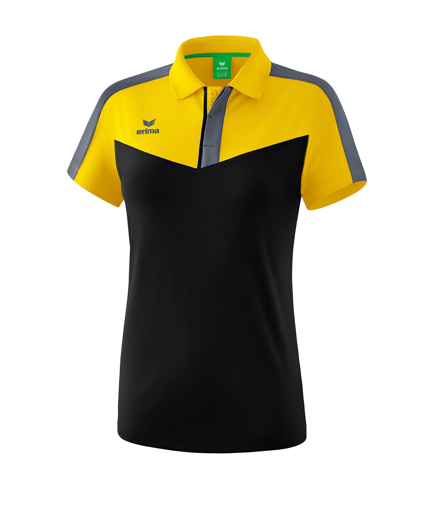 Erima Squad Poloshirt Damen Gelb Schwarz - gelb