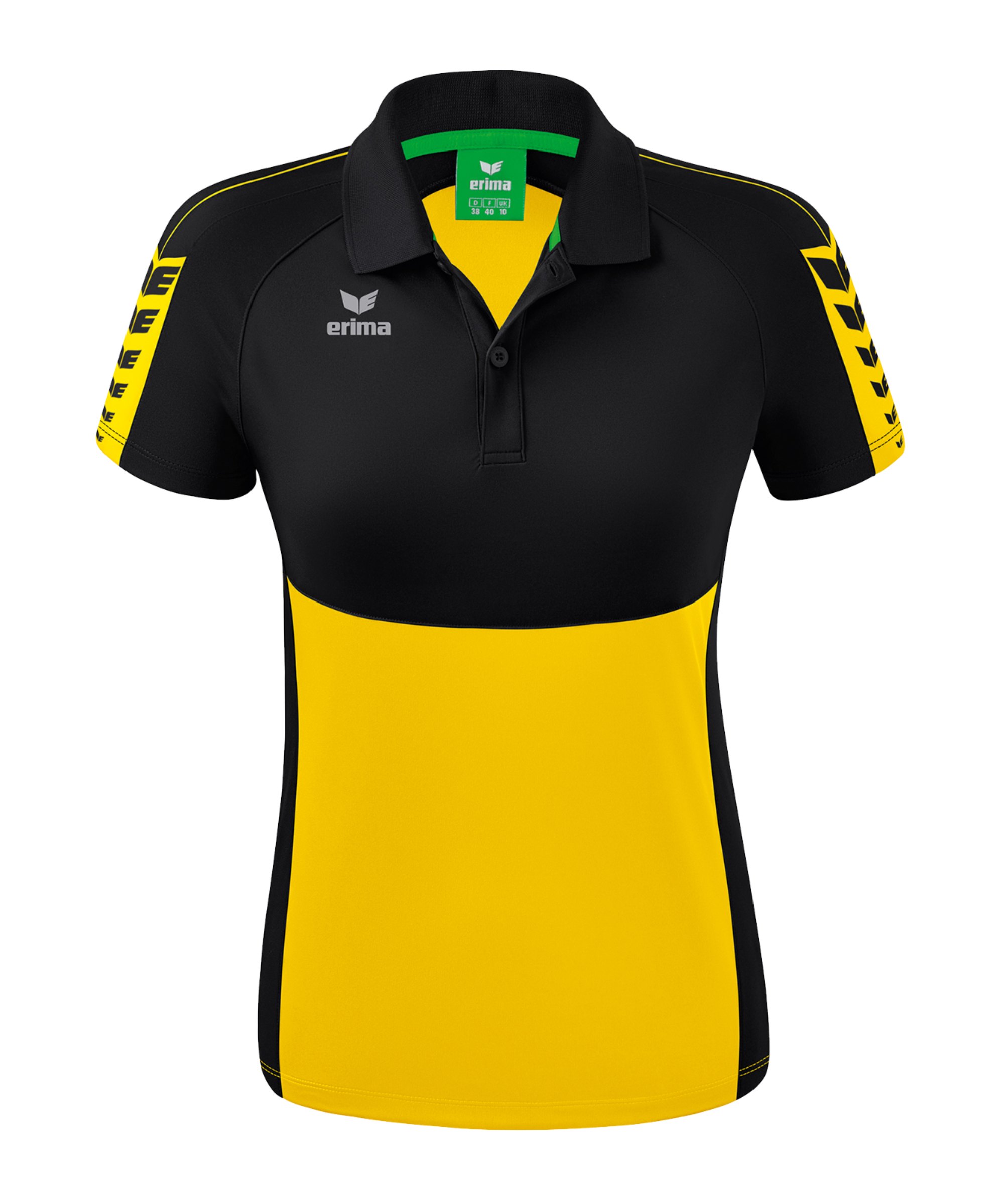 Erima Six Wings Poloshirt Damen Gelb Schwarz - gelb