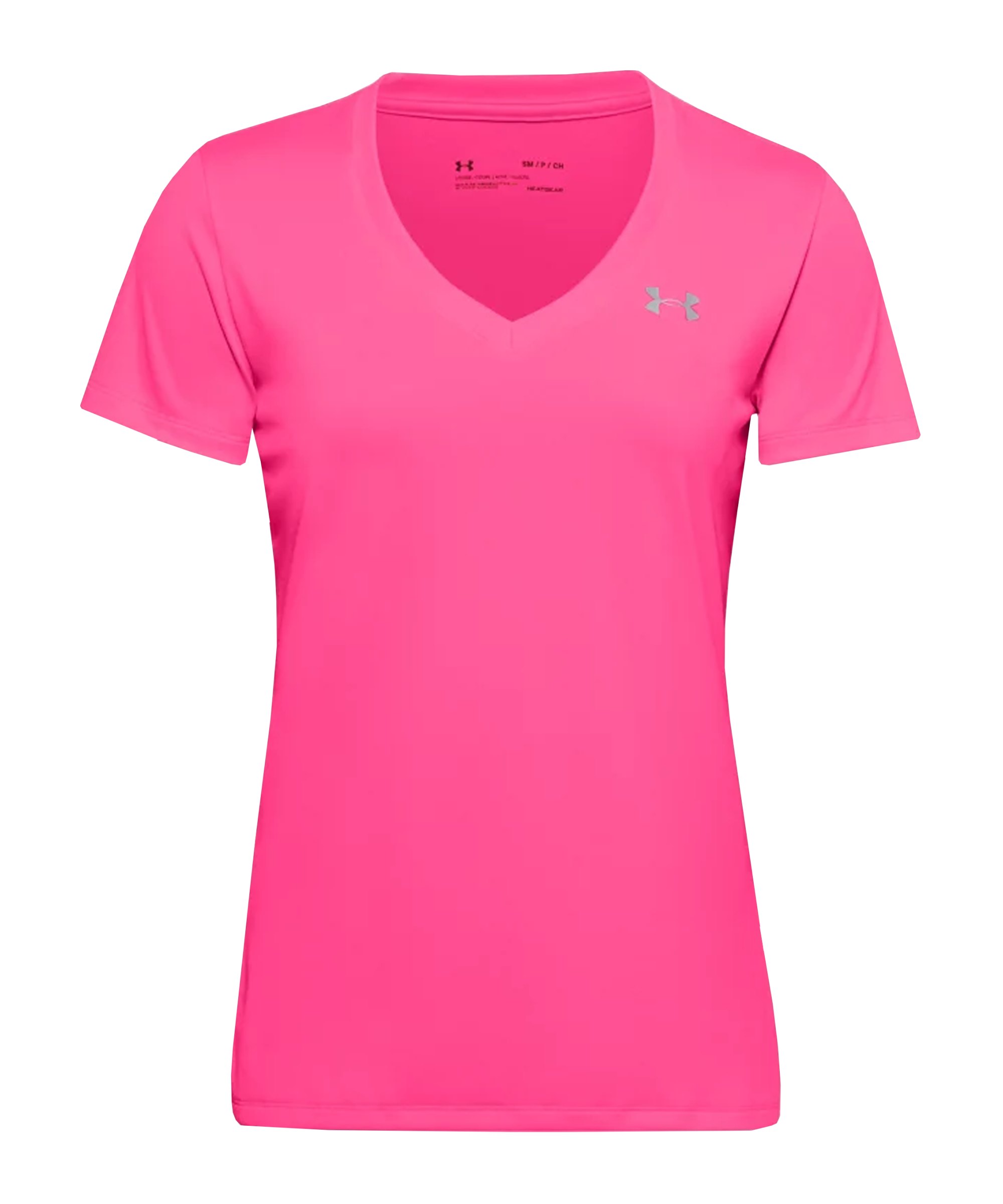 Under Armour Tech V-Neck T-Shirt Damen Pink F653 - pink