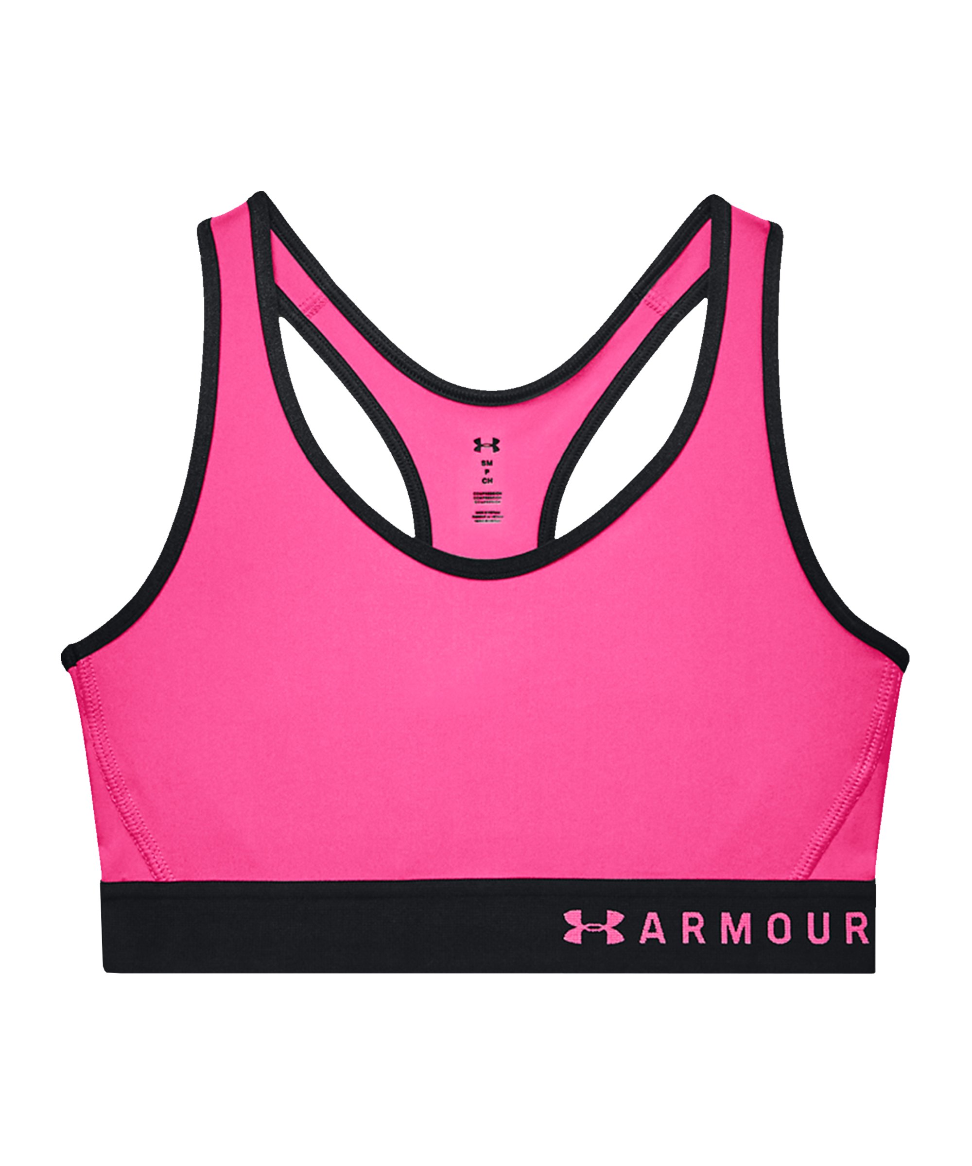 Under Armour Mid Keyhole Sport-BH Damen Pink F695 - pink