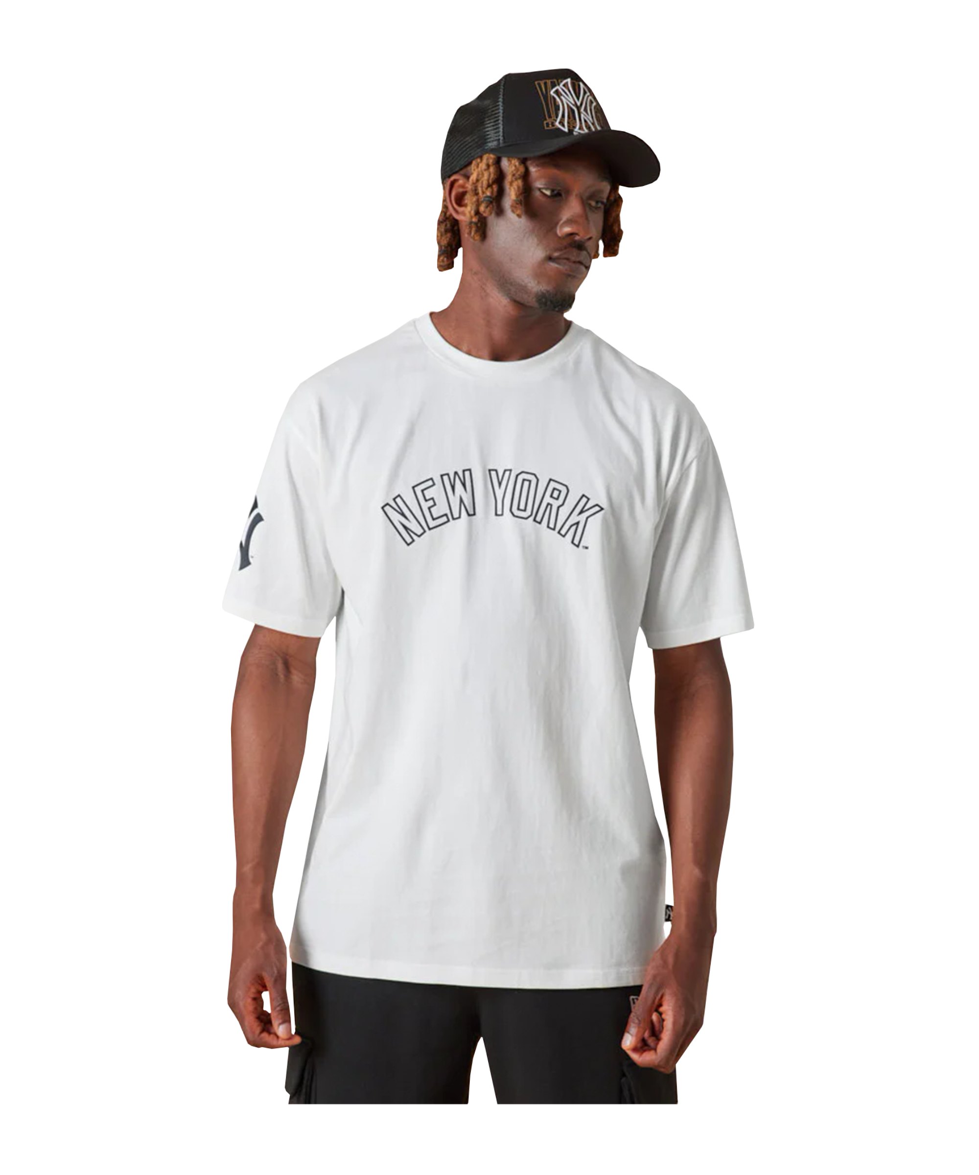 New Era NY Yankees Wordmark T-Shirt Weiss FWHI - weiss