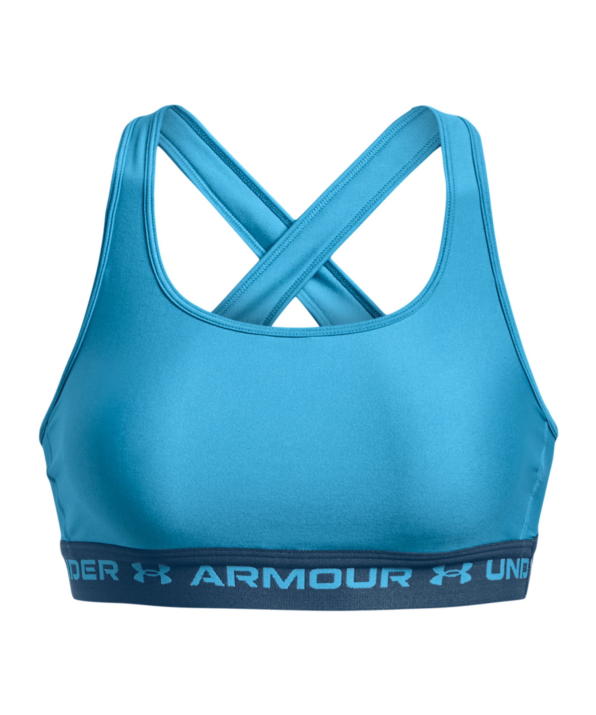 Under Armour Crossback Mid Sport-BH Damen F419 - blau