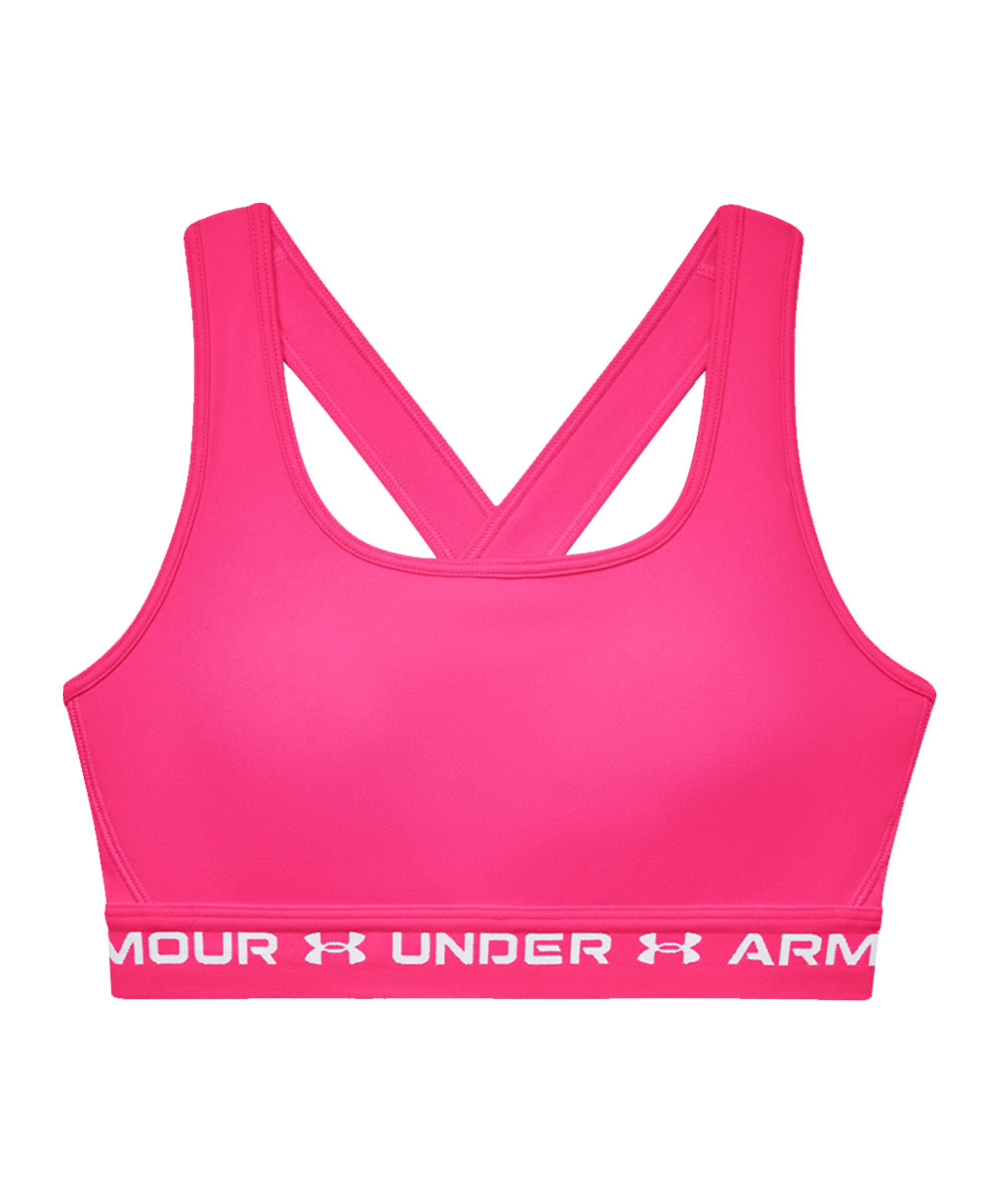 Under Armour Crossback Mid Sport-BH Damen F695 - pink