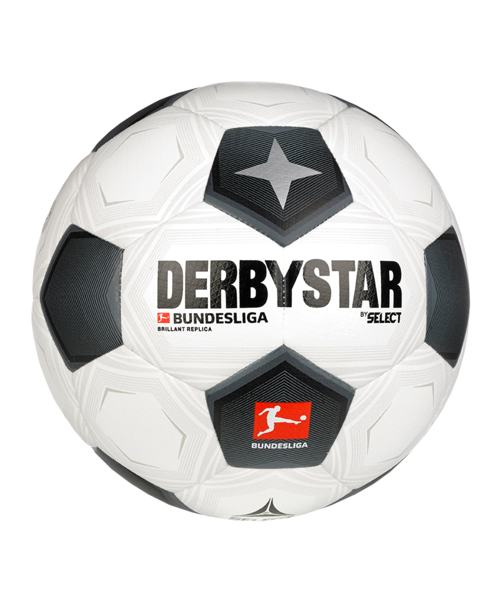 Derbystar Bundesliga Brillant Replica Classic v23 Trainingsball Weiss Schwarz F023 - weiss
