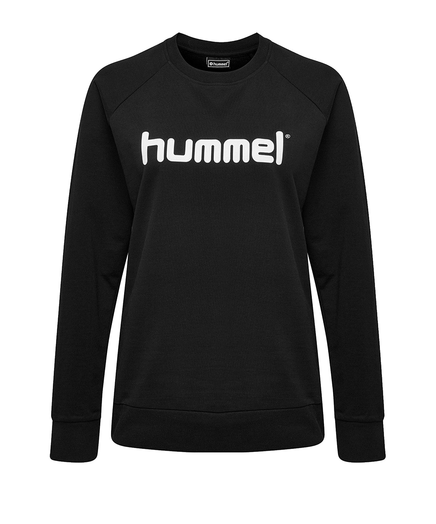 Hummel Cotton Logo Sweatshirt Damen Schwarz F2001 - Schwarz
