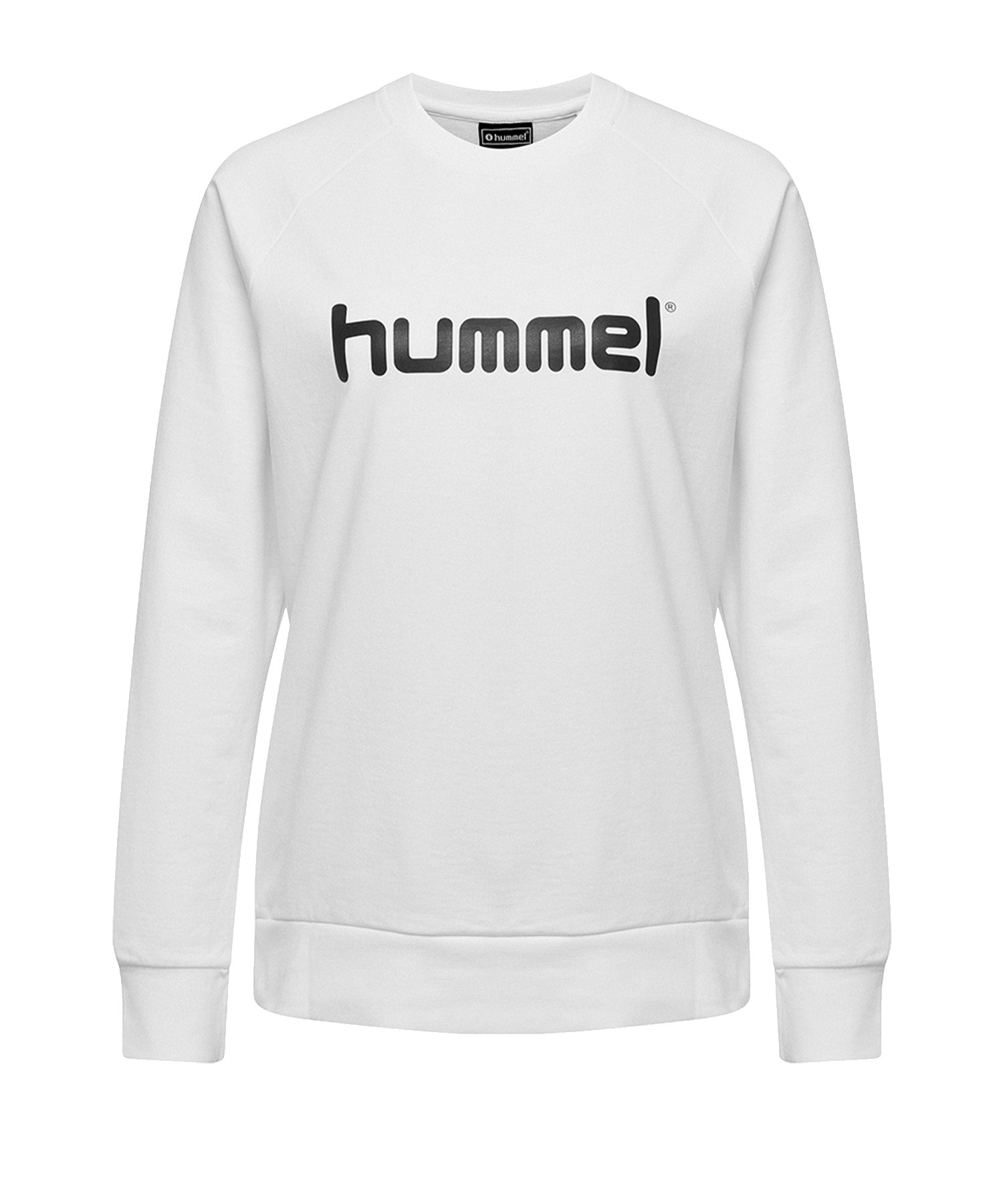 Hummel Cotton Logo Sweatshirt Damen Weiss F9001 - Weiss