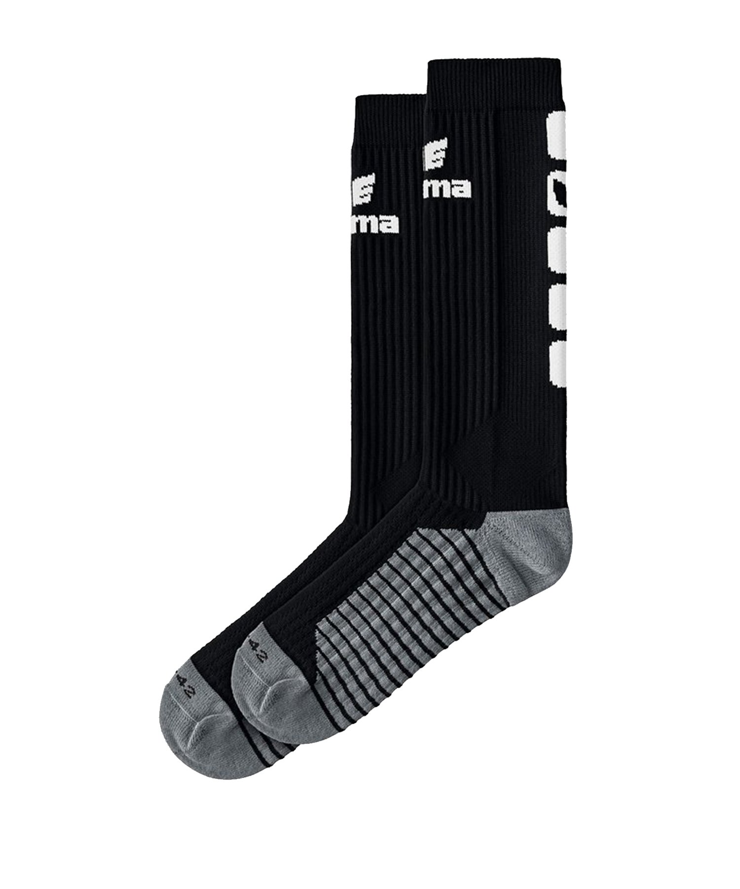 Erima CLASSIC 5-C Socken lang Schwarz Weiss - Schwarz