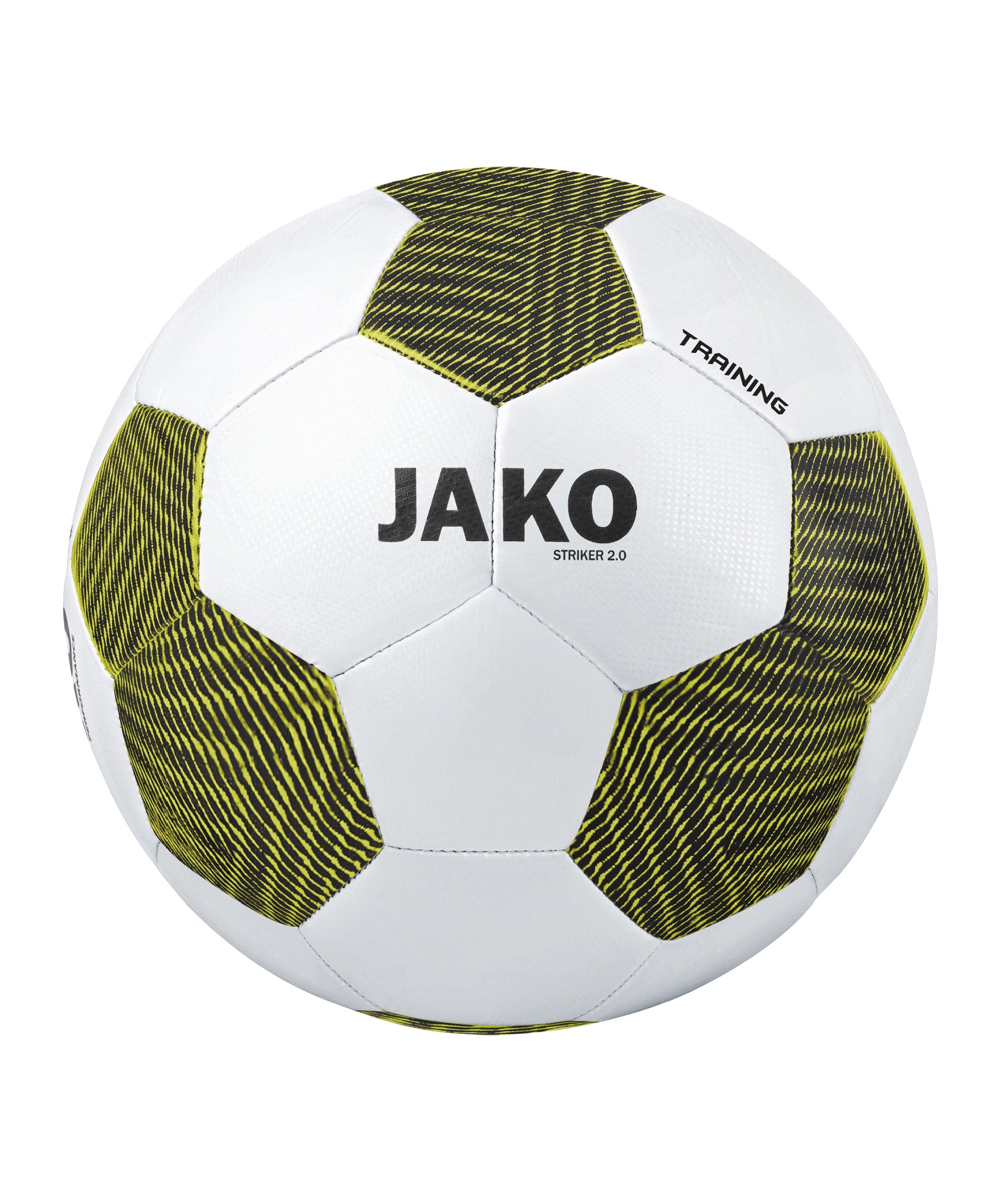 JAKO Striker 2.0 Trainingsball Weiss Gelb F704 - weiss