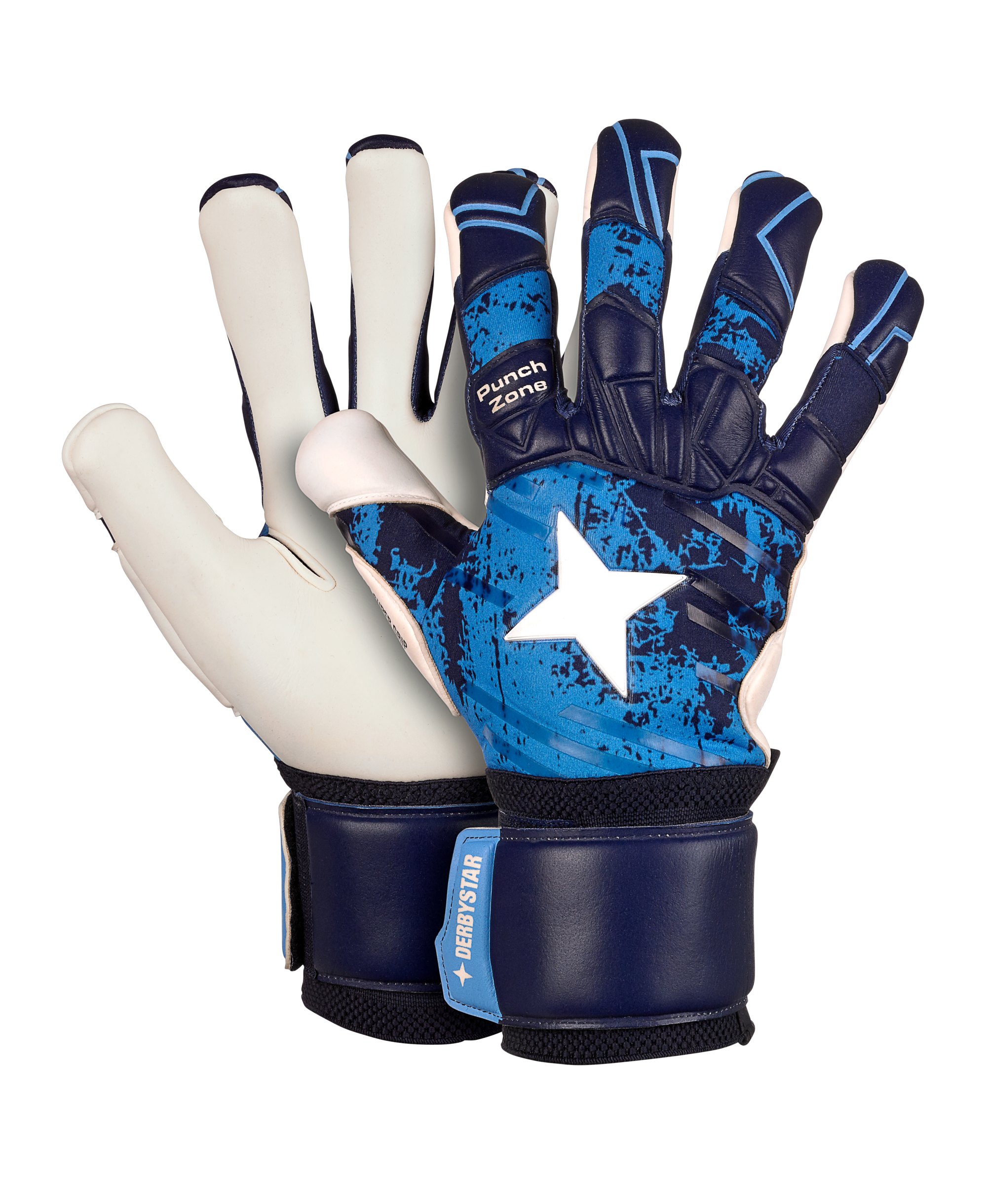 Derbystar APS Super Grip v22 TW-Handschuh Blau Weiss F000 - blau
