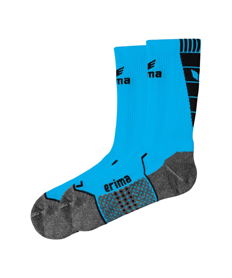 Erima Short Socks Trainingssocken Hellblau Schwarz - blau