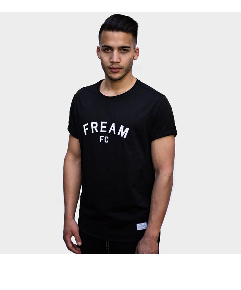 FREAM F.C. T-Shirt Basicline Crew 1 Schwarz - schwarz