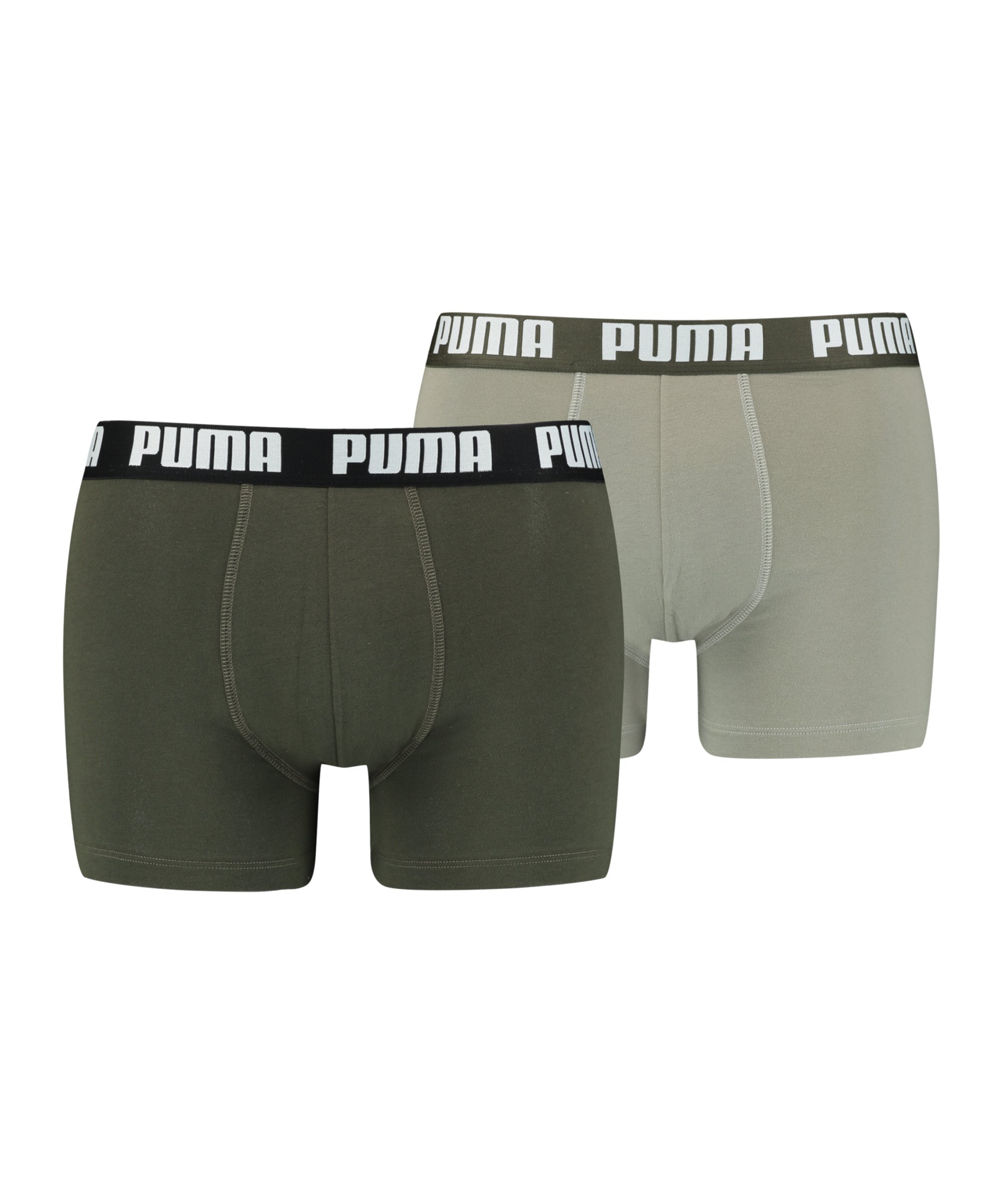 PUMA Basic Boxer 2er Pack Grün F017 - gruen