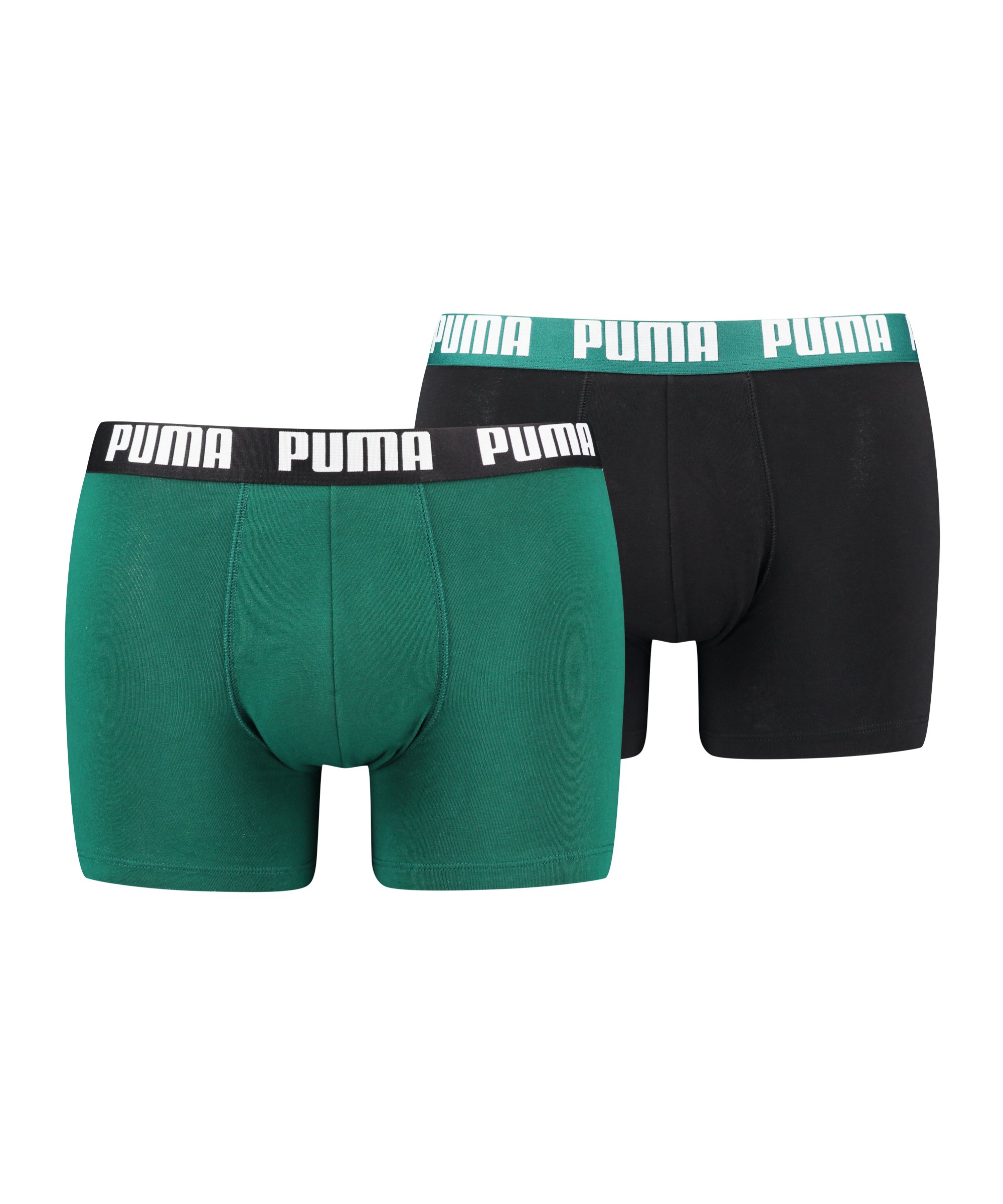 PUMA Basic Boxer 2er Pack Grün F042 - gruen