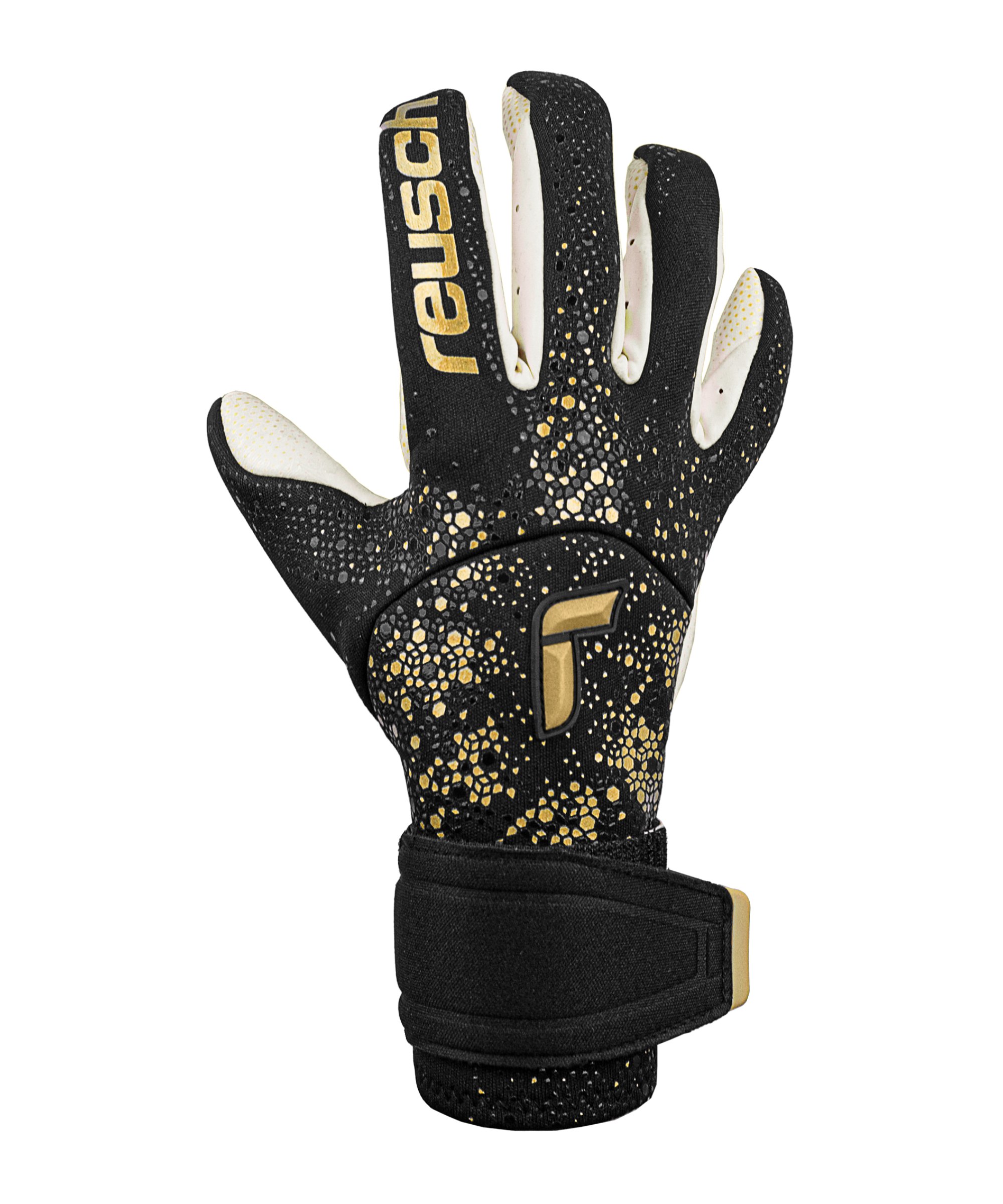 Reusch Pure Contact Gold X GluePrint TW-Handschuhe Schwarz Gold F7707 - schwarz