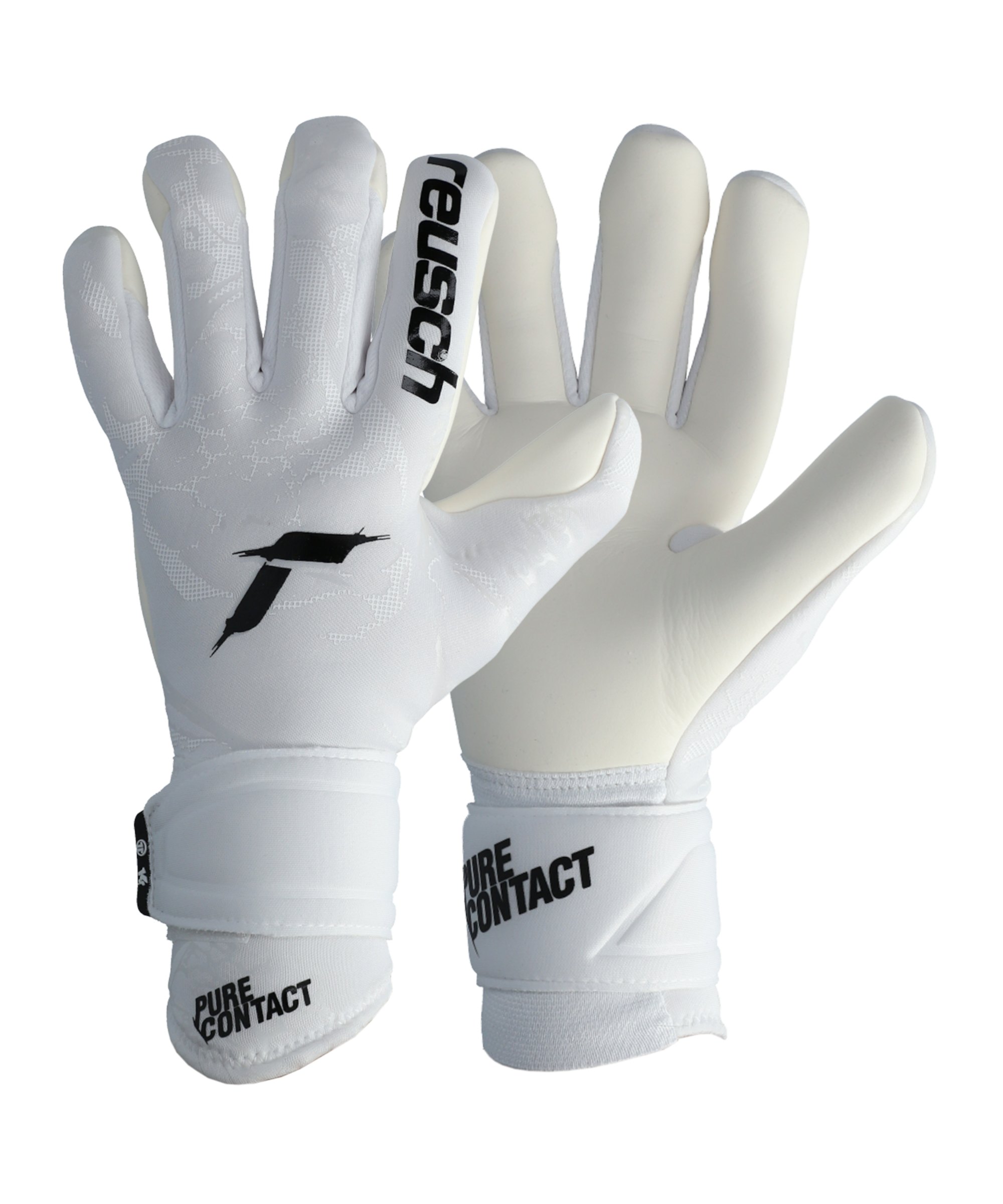 Reusch Pure Contact Silver TW-Handschuhe Whiteout Weiss Schwarz F1101 - weiss