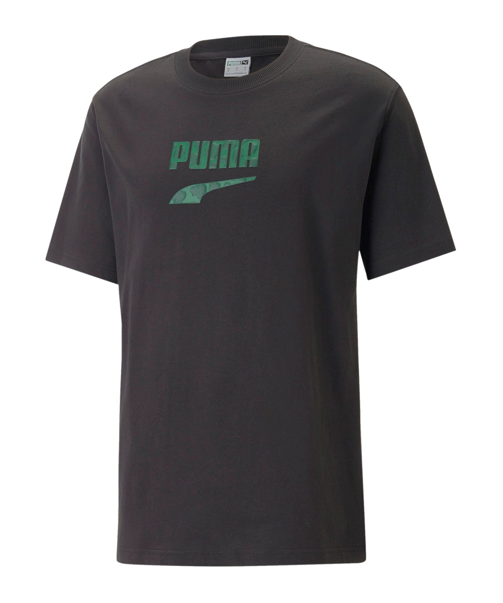 PUMA DOWNTOWN Logo Graphic T-Shirt Schwarz F01 - schwarz