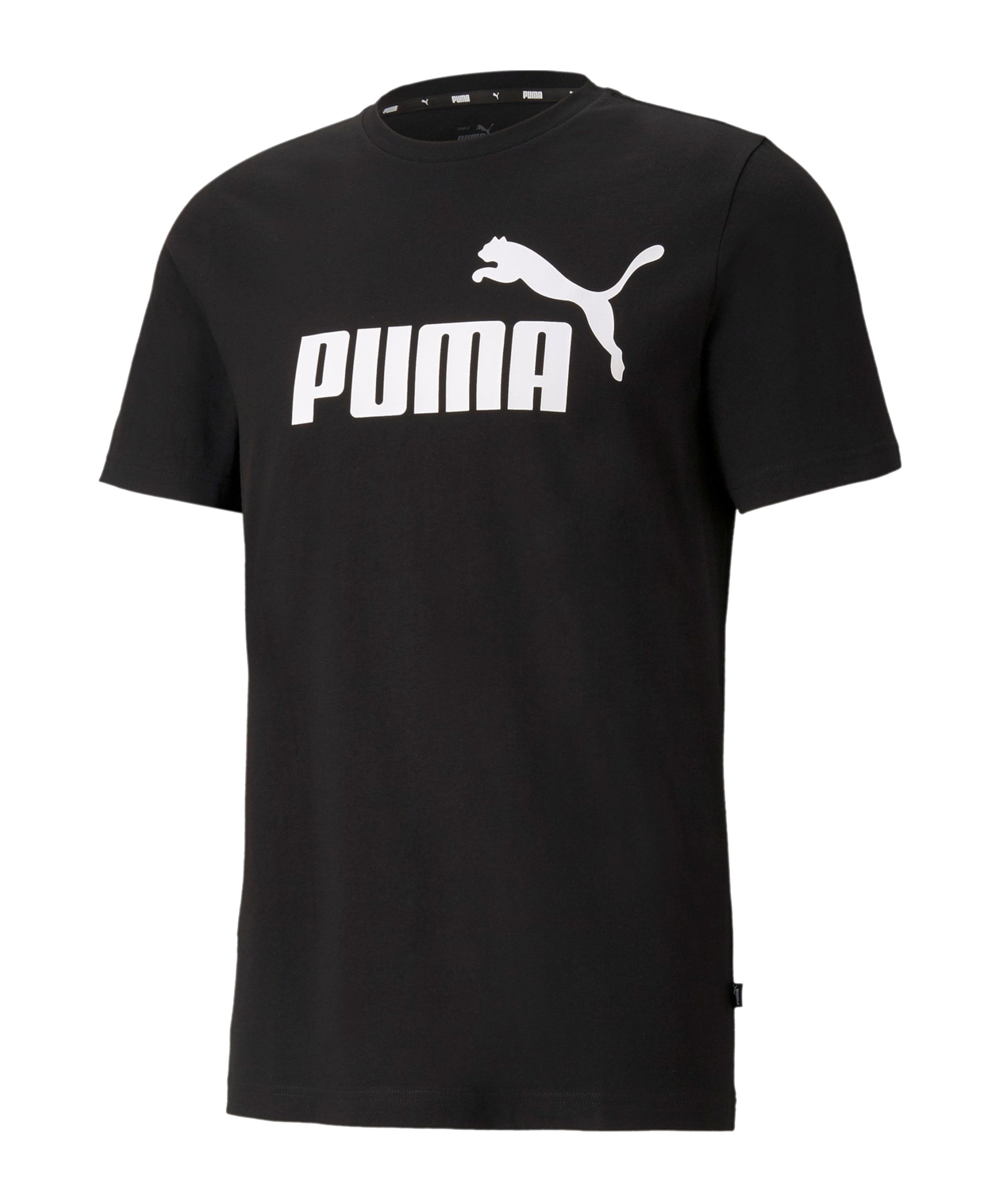 PUMA ESS Logo T-Shirt Schwarz F01 - schwarz