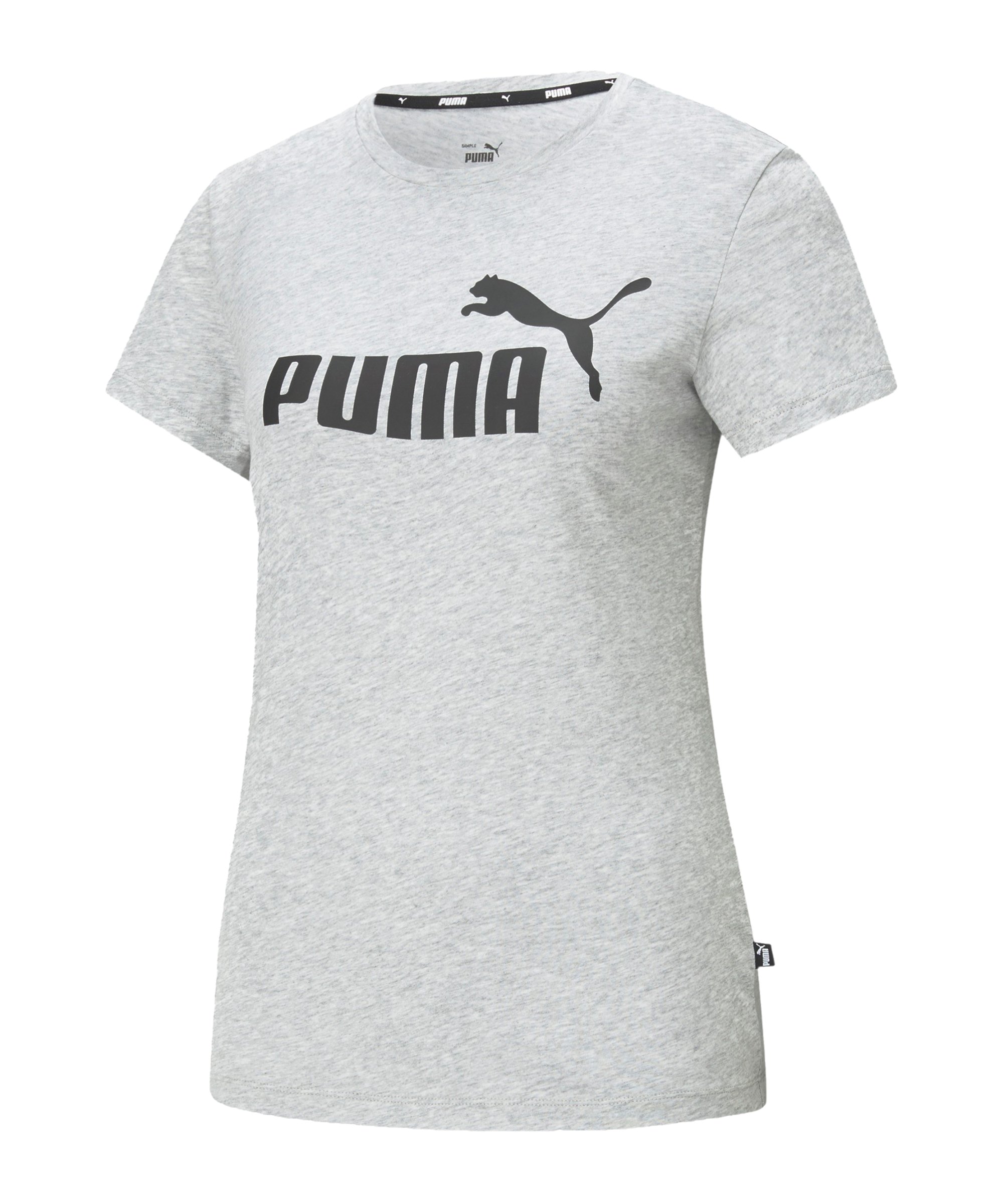 PUMA Essentials Logo T-Shirt Damen Grau F04 - grau