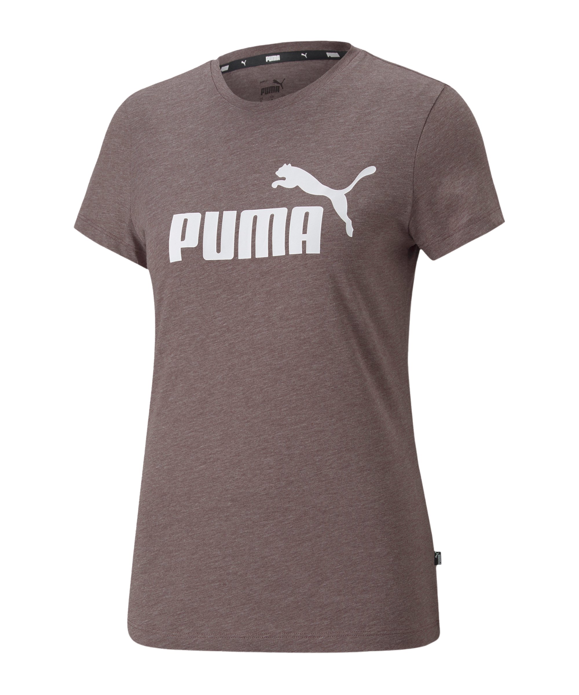 PUMA Essentials Logo Heather T-Shirt Damen F75 - lila