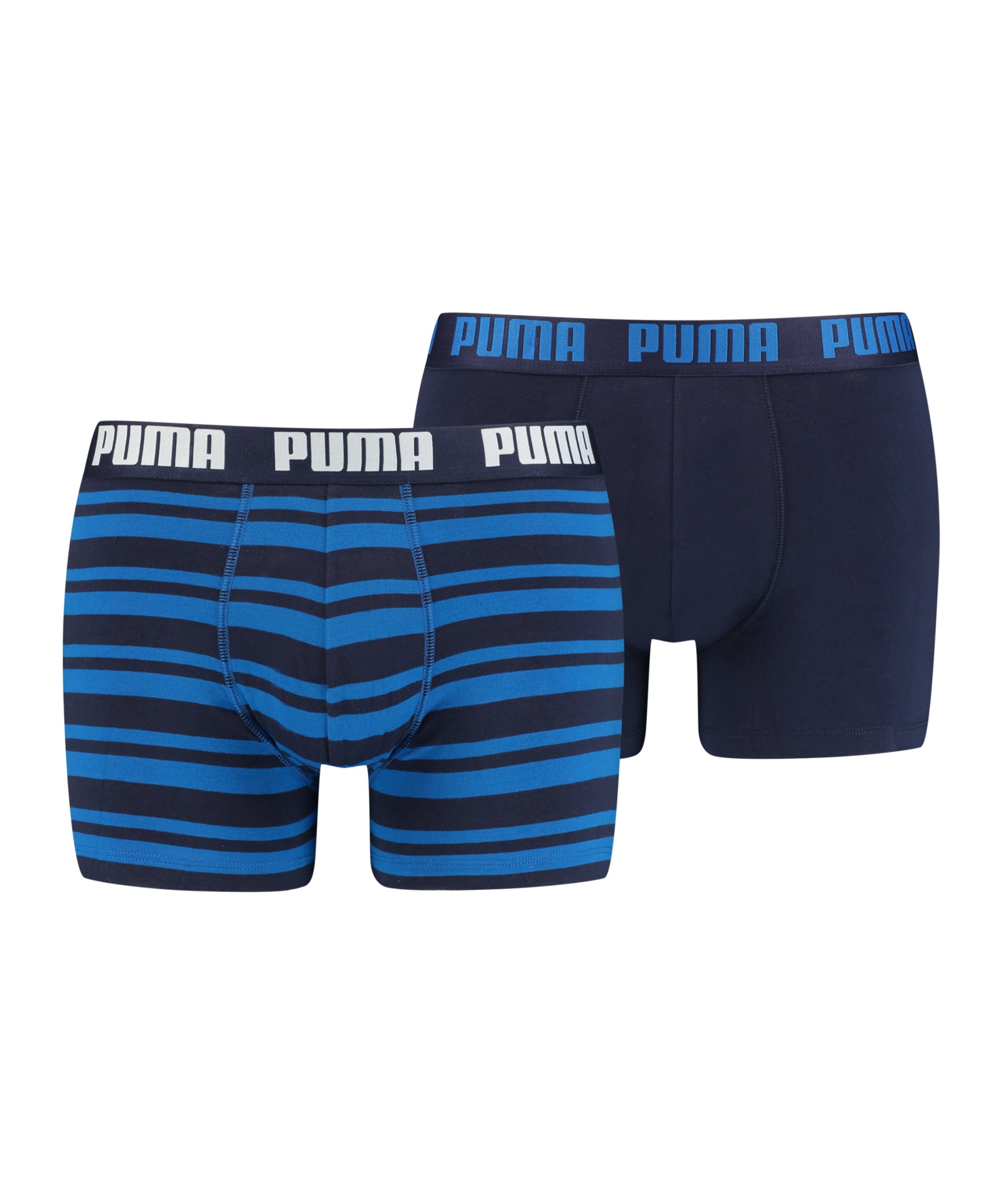 PUMA Heritage Stripe Boxer 2er Pack Blau F056 - blau