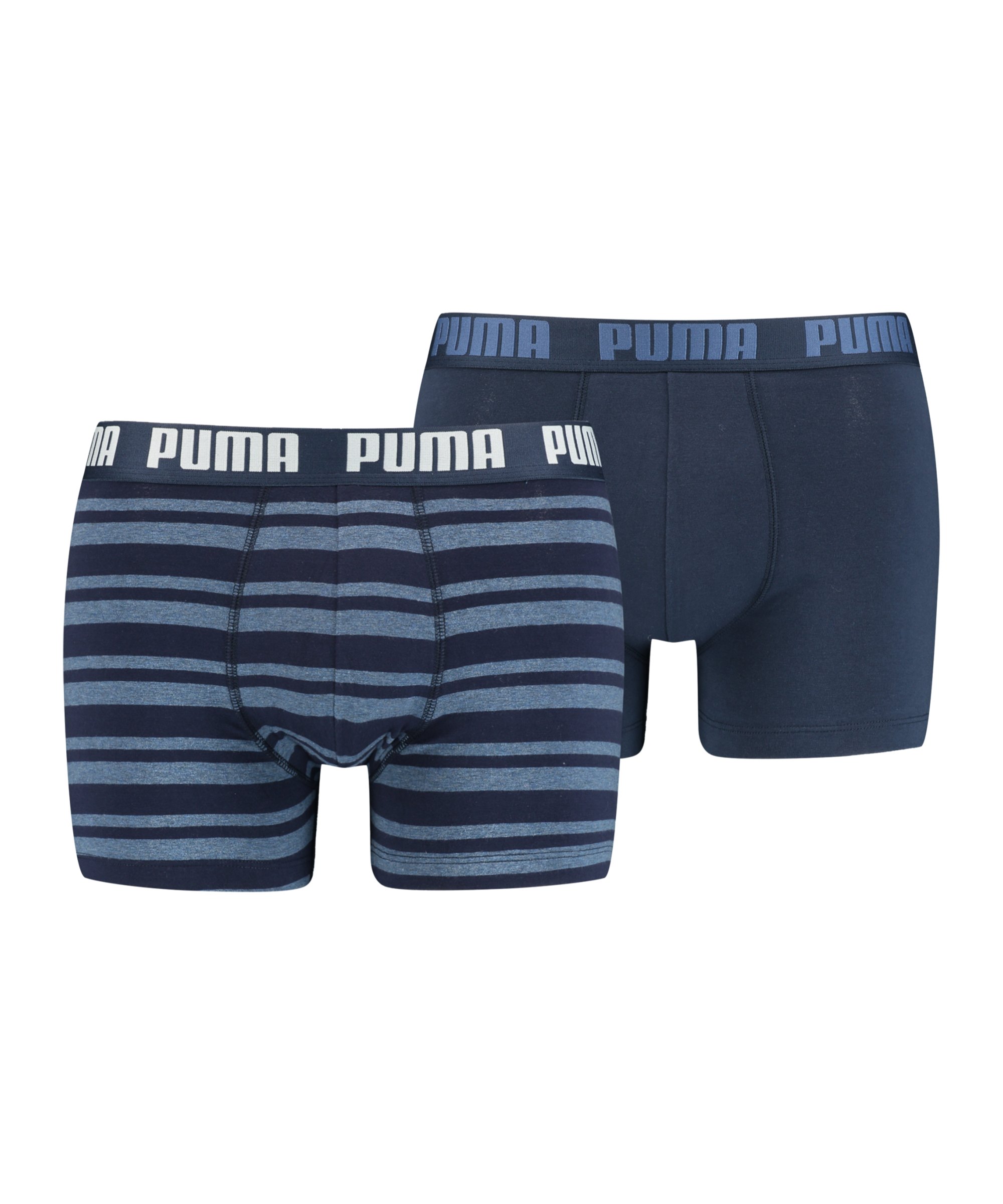 PUMA Heritage Stripe Boxer 2er Pack Blau F162 - blau