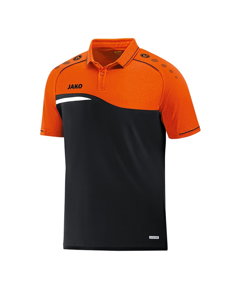 Jako Competition 2.0 Poloshirt Schwarz Orange F19 - schwarz
