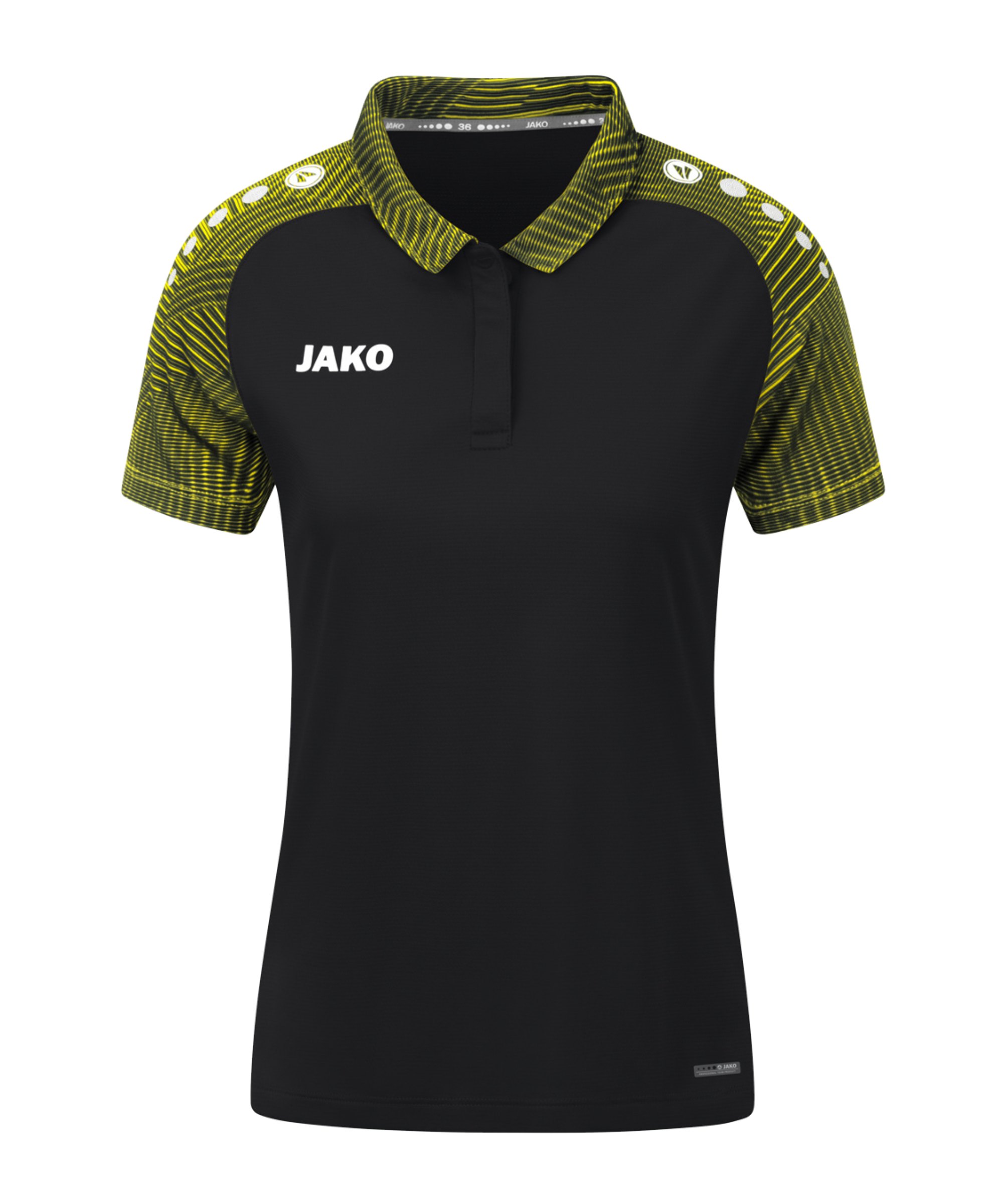 JAKO Performance Poloshirt Damen Schwarz Gelb F808 - schwarz