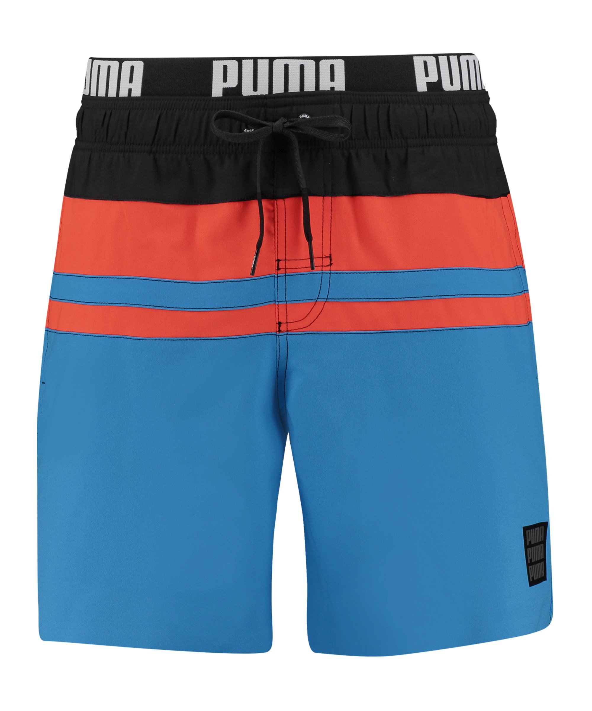 PUMA Swim Heritage Stripe Mid Badehose Blau F002 - blau
