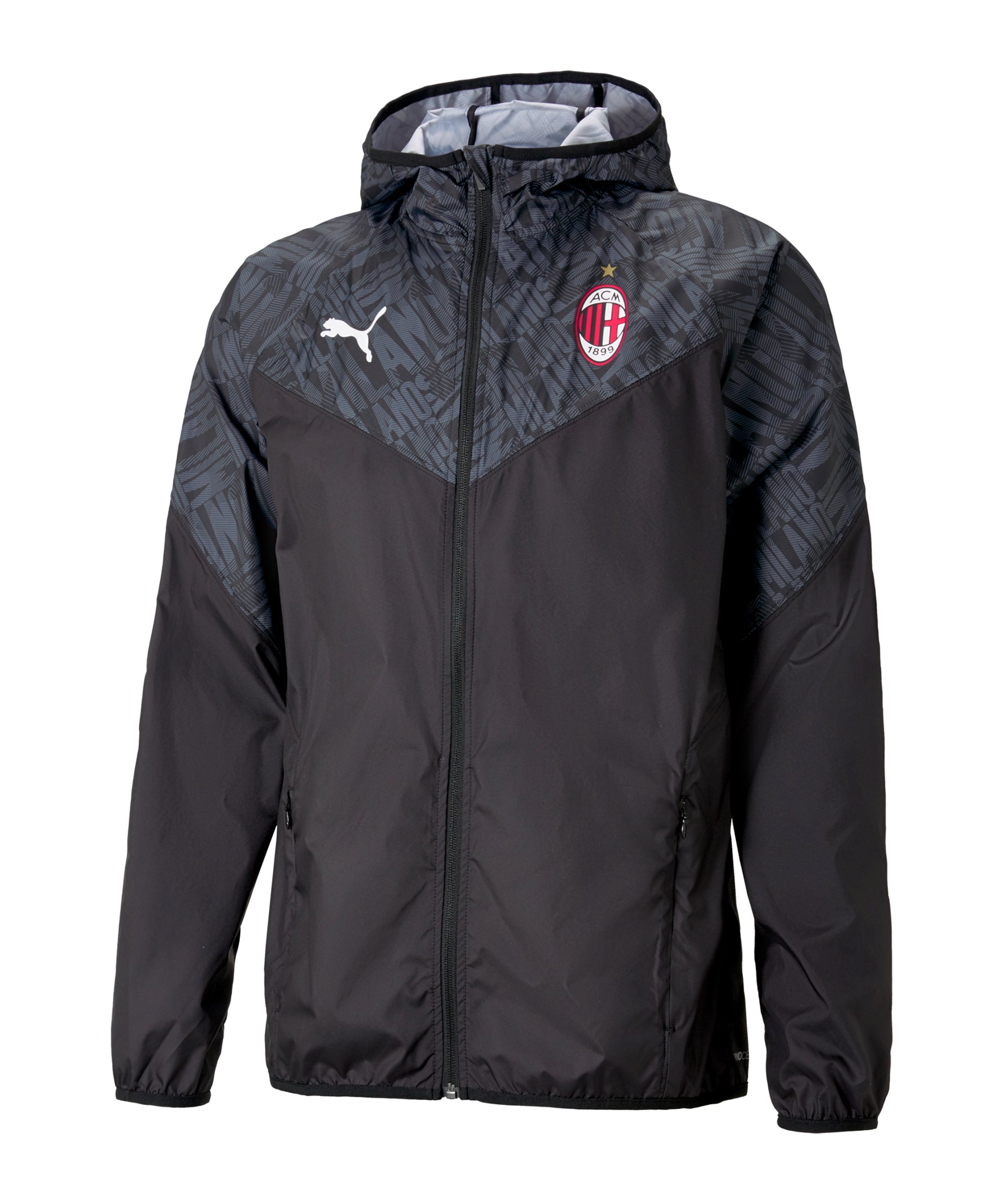 PUMA AC Mailand Warmup Jacke Schwarz Rot F02 - schwarz