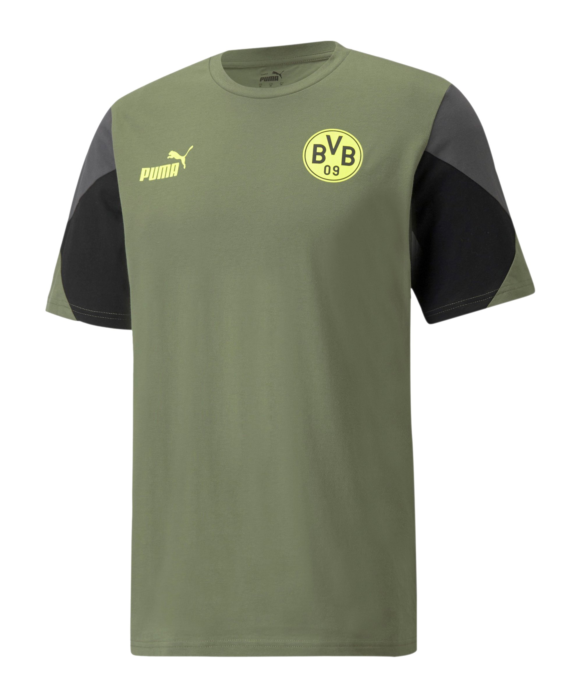 PUMA BVB Dortmund FtblCulture T-Shirt Grün F09 - gruen