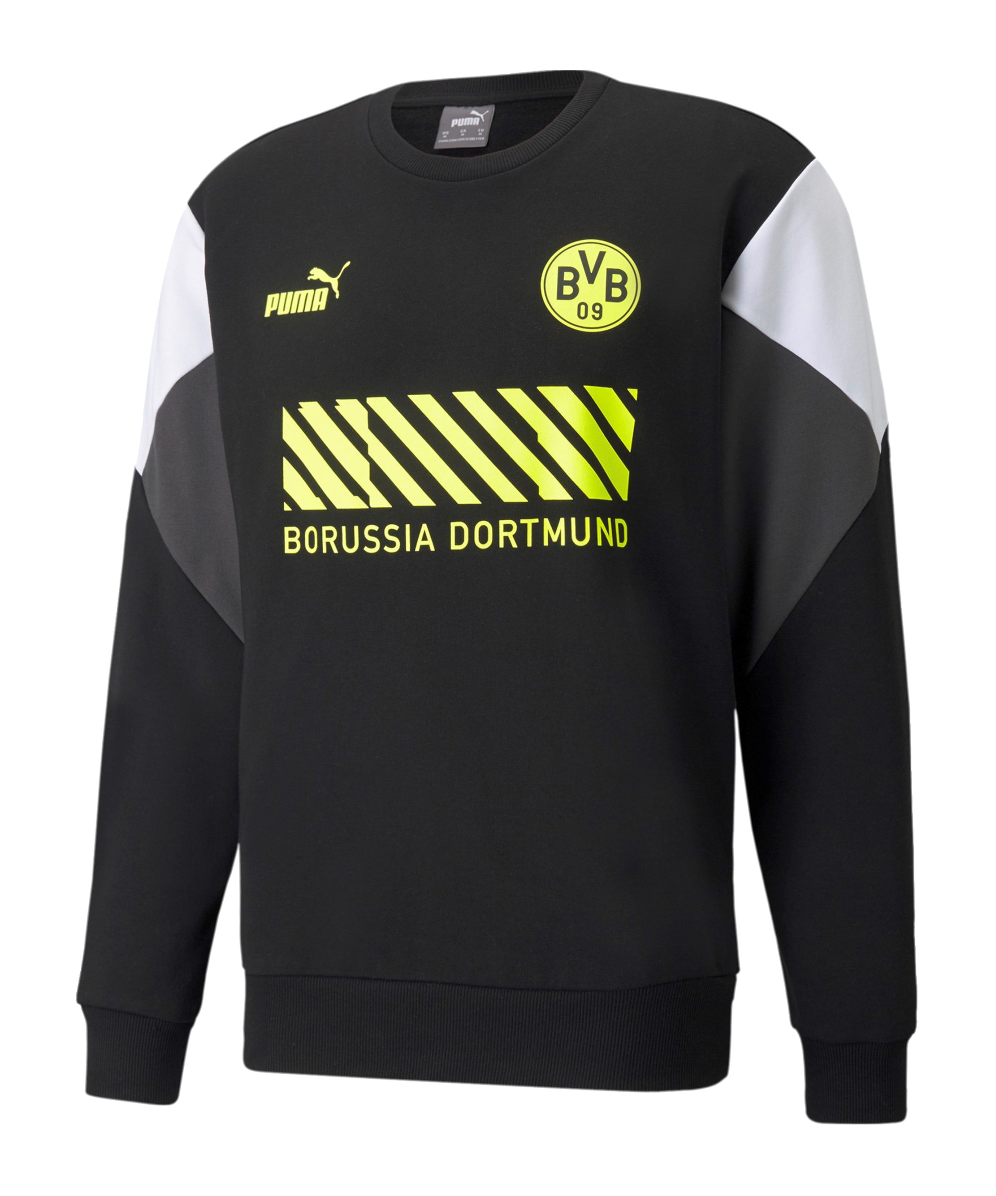 PUMA BVB Dortmund FtblCulture Crew Sweatshirt Schwarz Gelb F05 - schwarz
