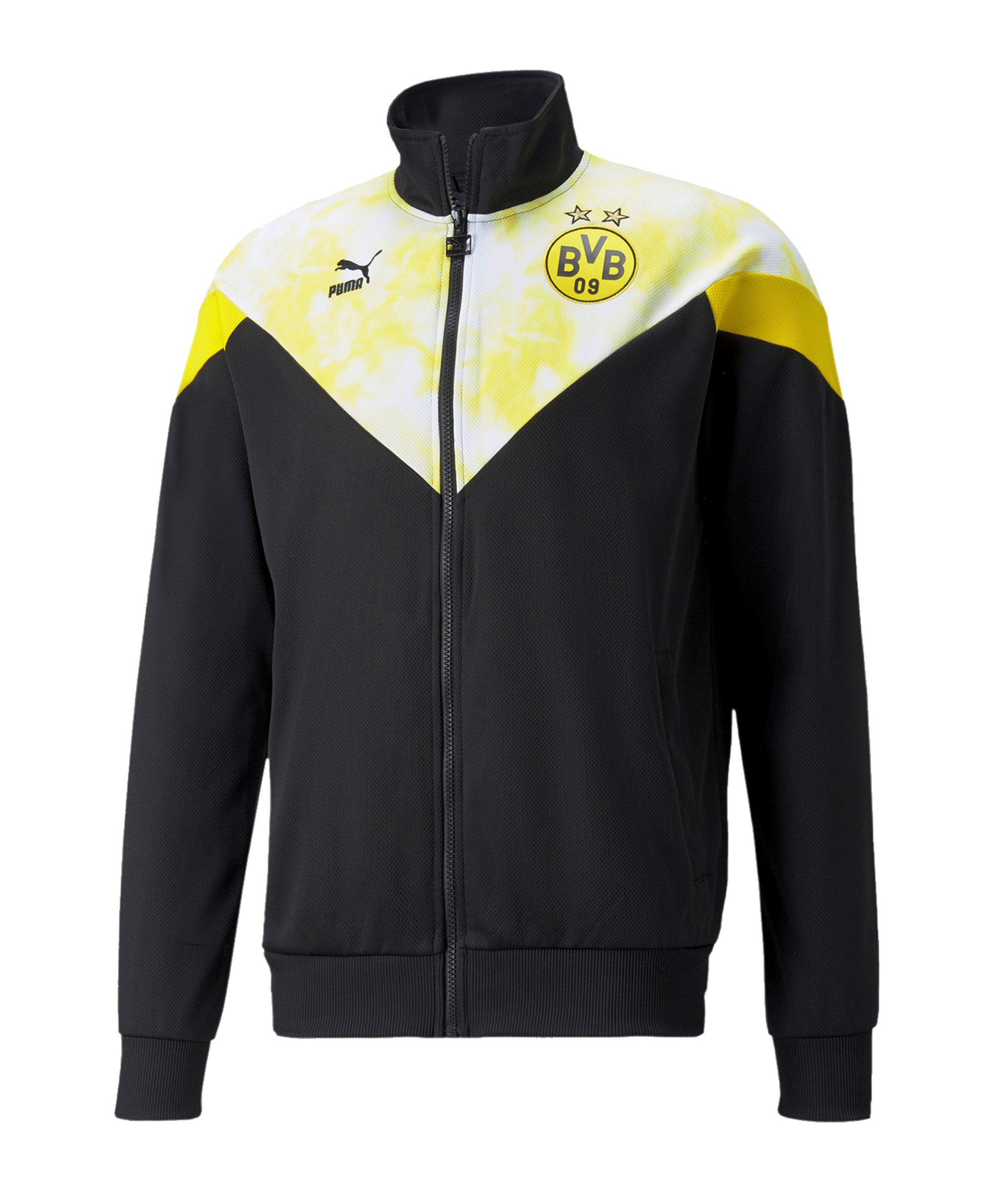 PUMA BVB Dortmund Iconic MCS Mesh Trainingsjacke Schwarz F02 - schwarz