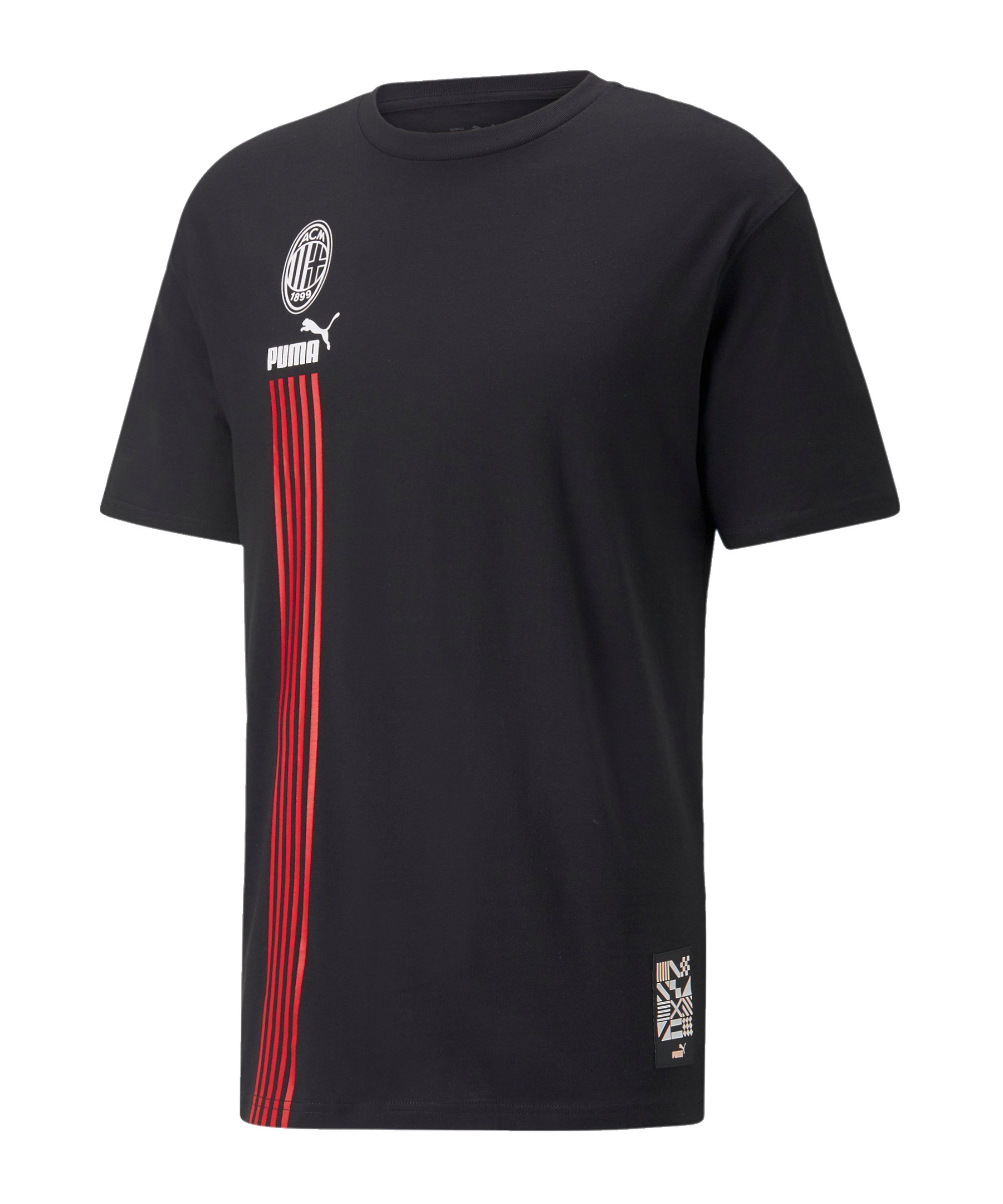 PUMA AC Mailand FtblCulture T-Shirt Schwarz Rot F01 - Schwarz