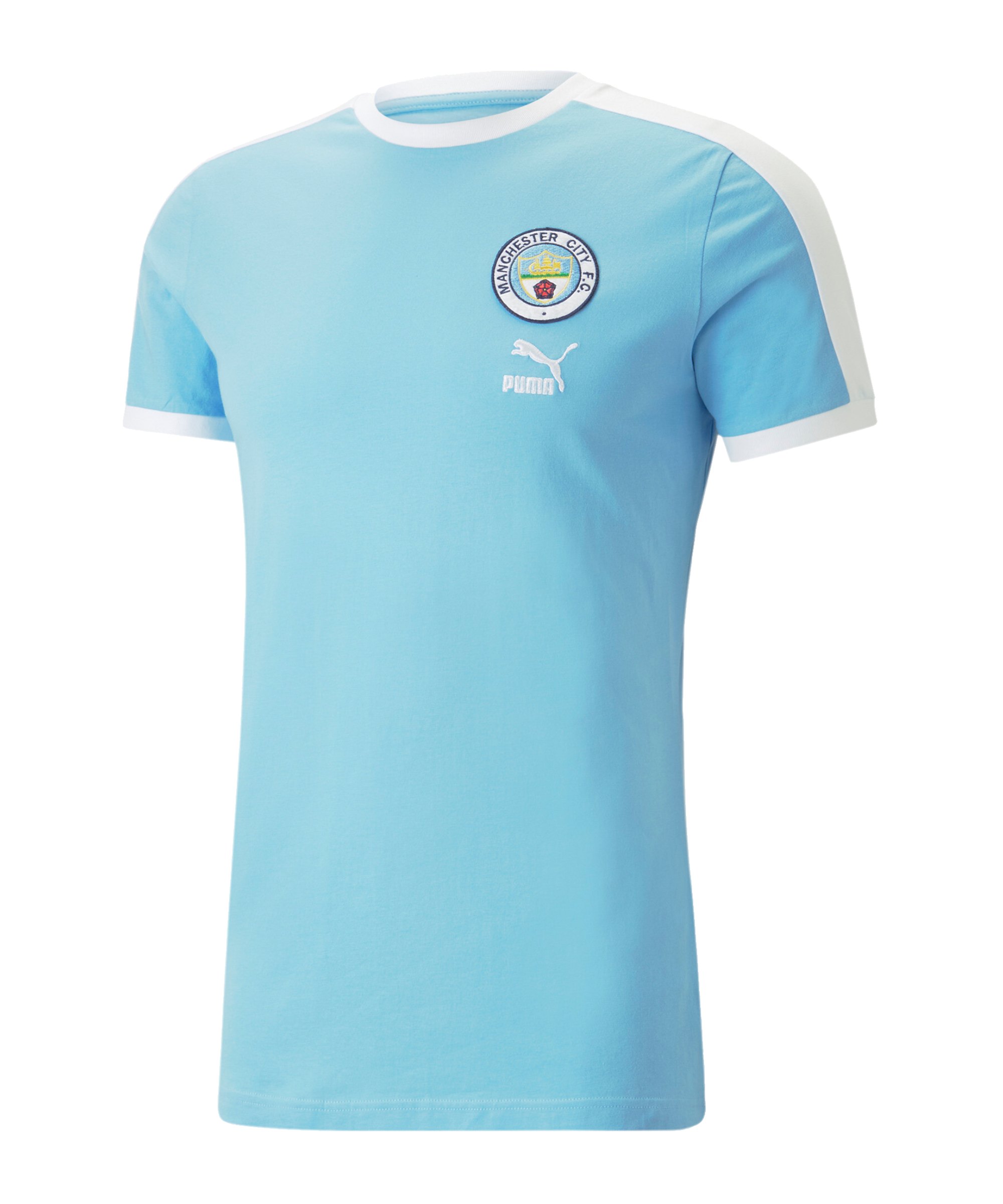 PUMA Manchester City FtblHeritage T7 T-Shirt Blau F01 - blau