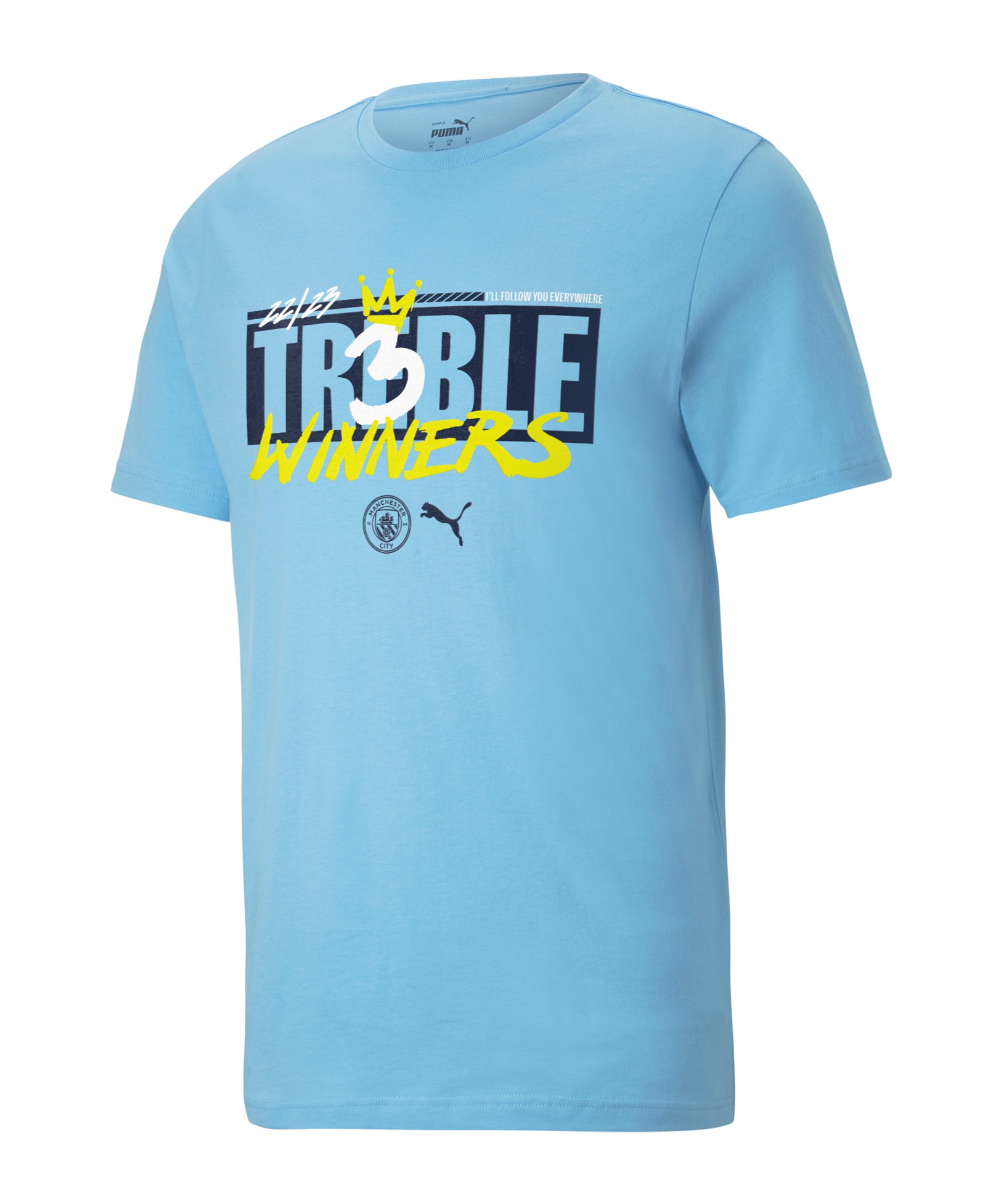 PUMA Manchester City Triple-Sieger T-Shirt Kids Blau F04 - blau