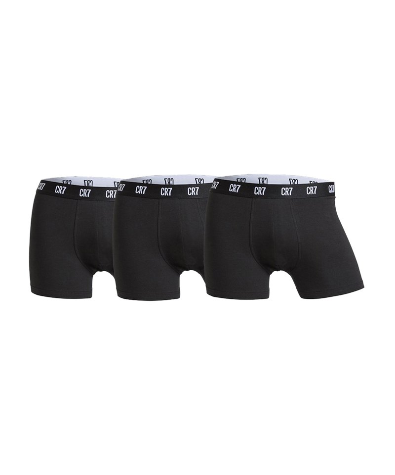 CR7 Basic Underwear Boxershort 3er Pack Schwarz - schwarz