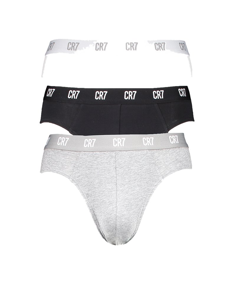 CR7 Basic Underwear Brief Schwarz Grau - schwarz