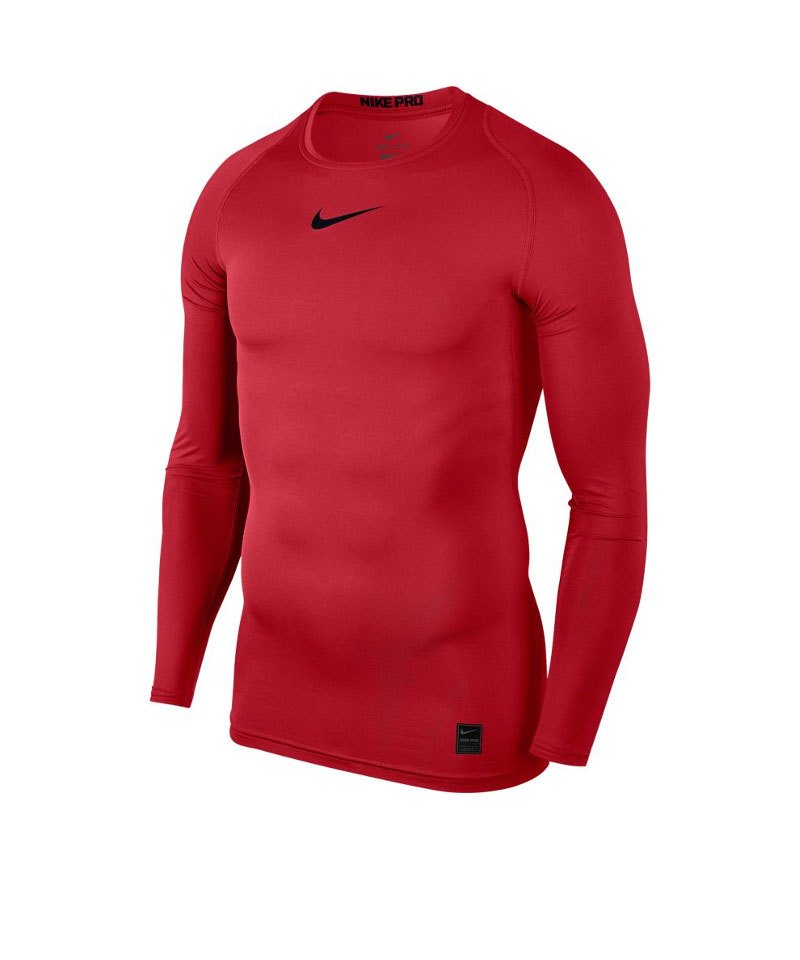 Nike Pro Compression LS Shirt Rot F657 - rot
