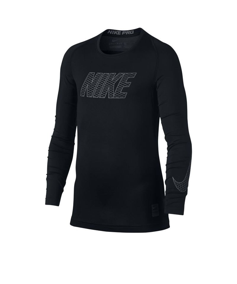 Nike Pro Compression Longsleeve Shirt Kids F010 - schwarz