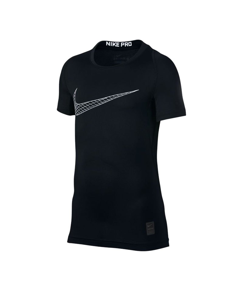 Nike Pro Compression T-Shirt Kids Schwarz F011 - schwarz
